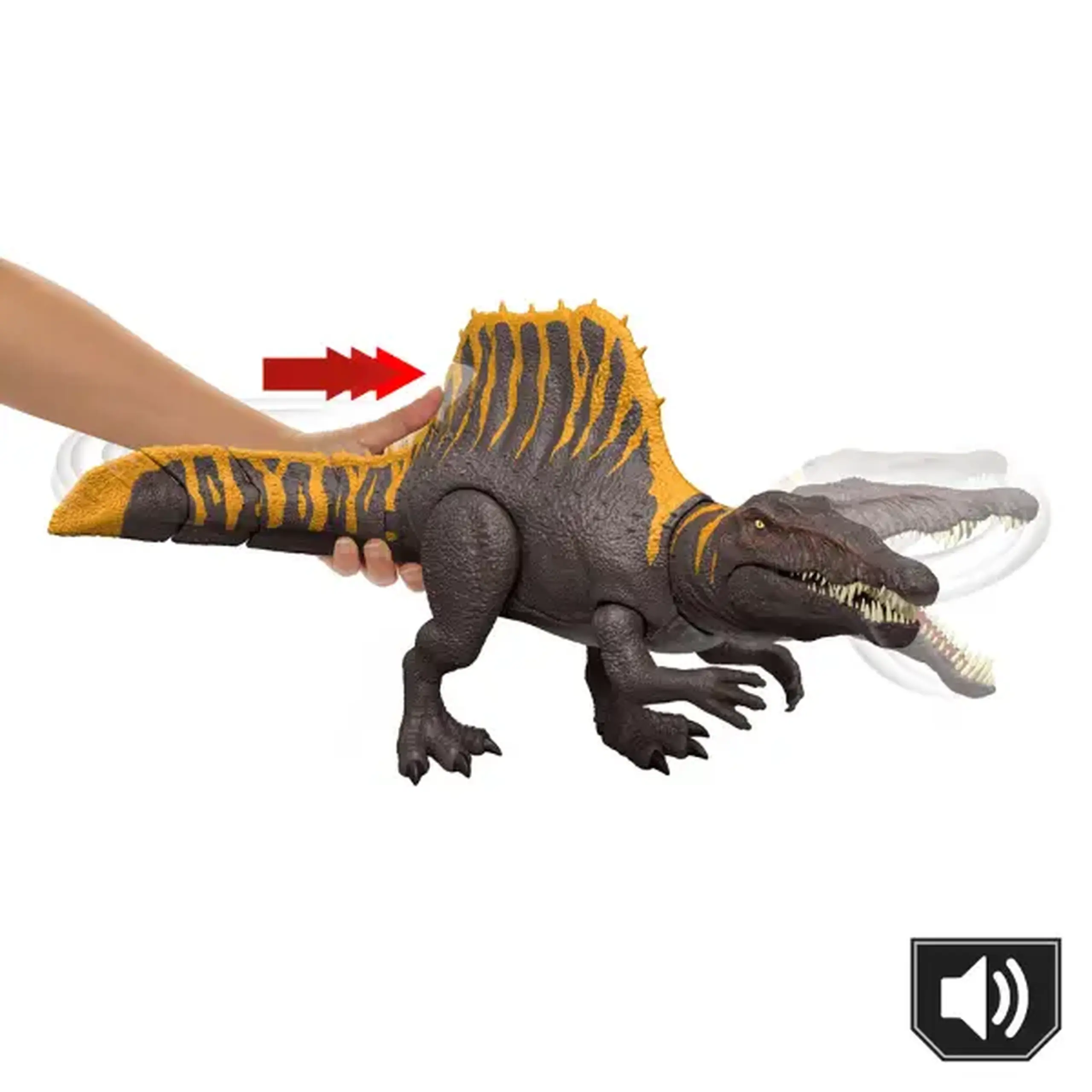 Figurină interactivă de dinozaur „Jurassic World: Tail Thrasher Spinosaurus”