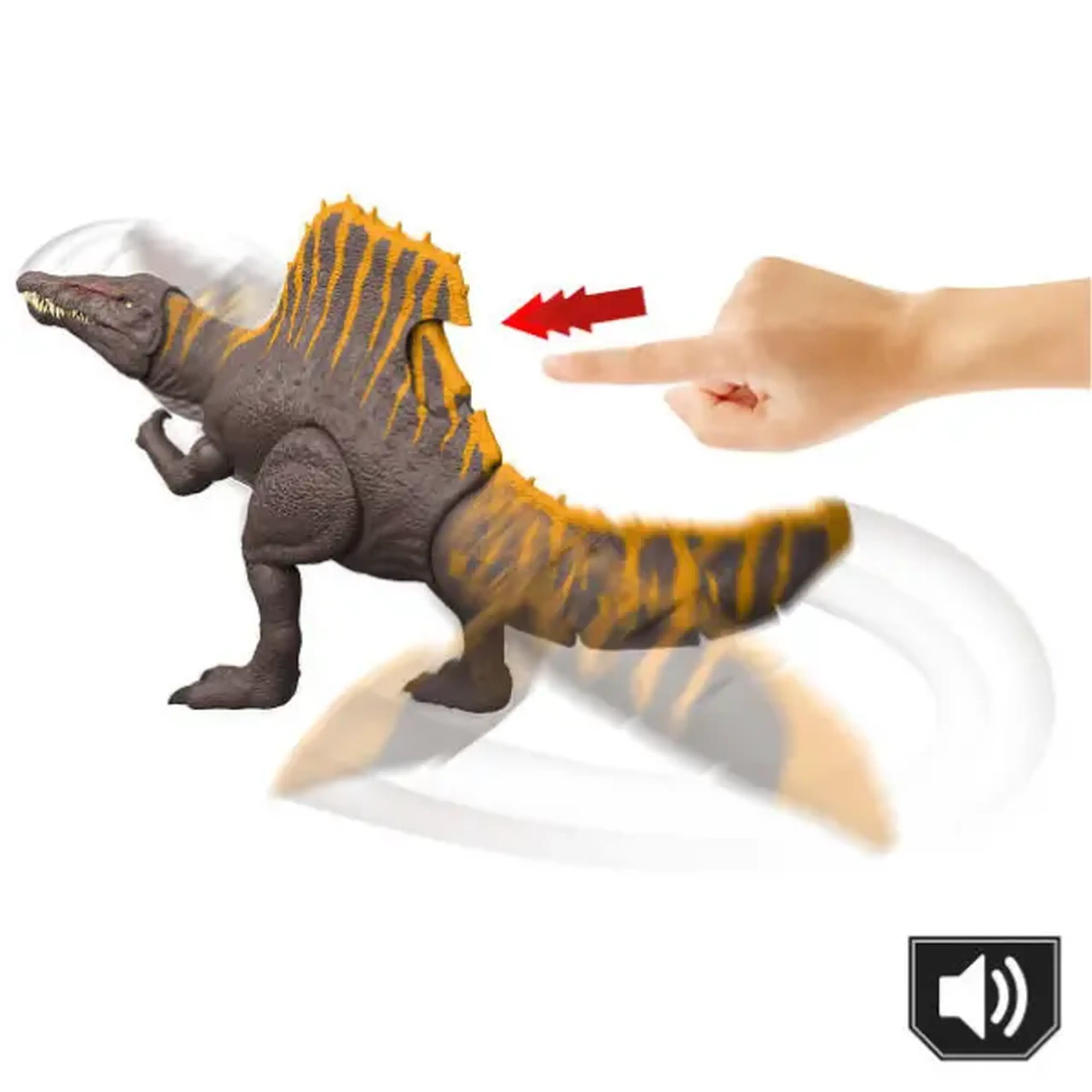 Figurină interactivă de dinozaur „Jurassic World: Tail Thrasher Spinosaurus”
