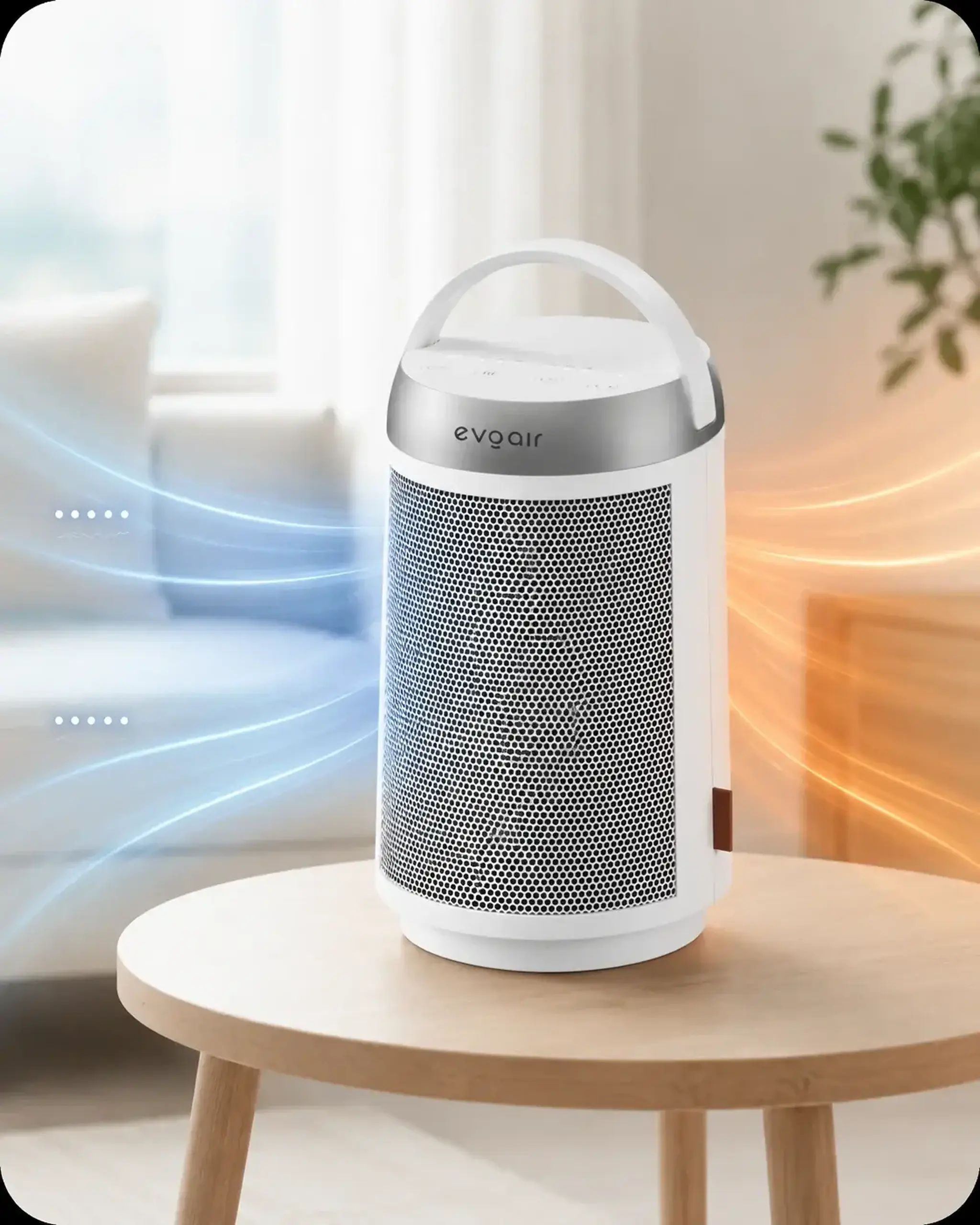 Aeroterma ceramica Evoair Warmix 1500, Wi-Fi, Control Aplicatie SmartLife, Alb
