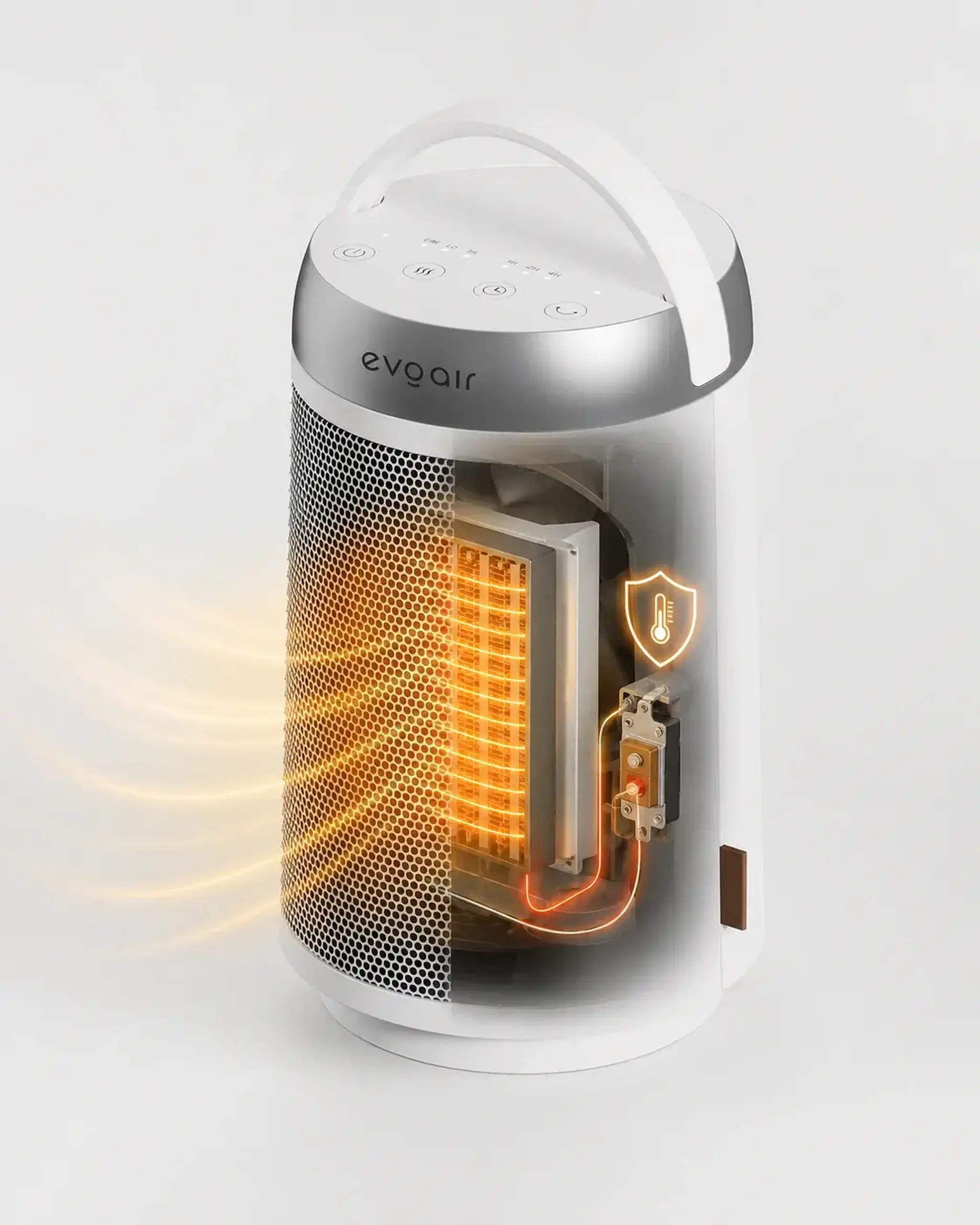 Aeroterma ceramica Evoair Warmix 1500, Wi-Fi, Control Aplicatie SmartLife, Alb