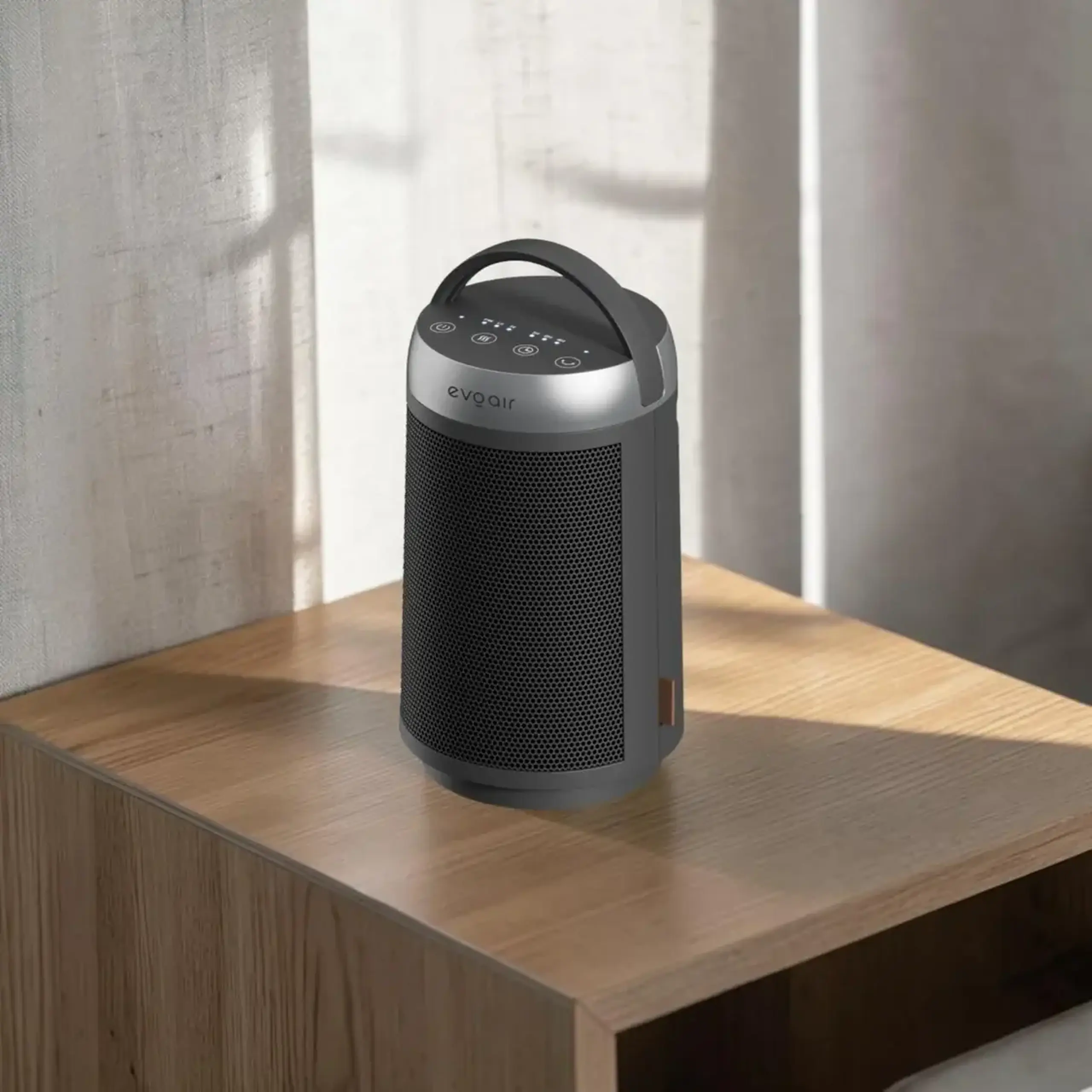 Aeroterma ceramica Evoair Warmix 1500, Wi-Fi, Control Aplicatie SmartLife, Negru