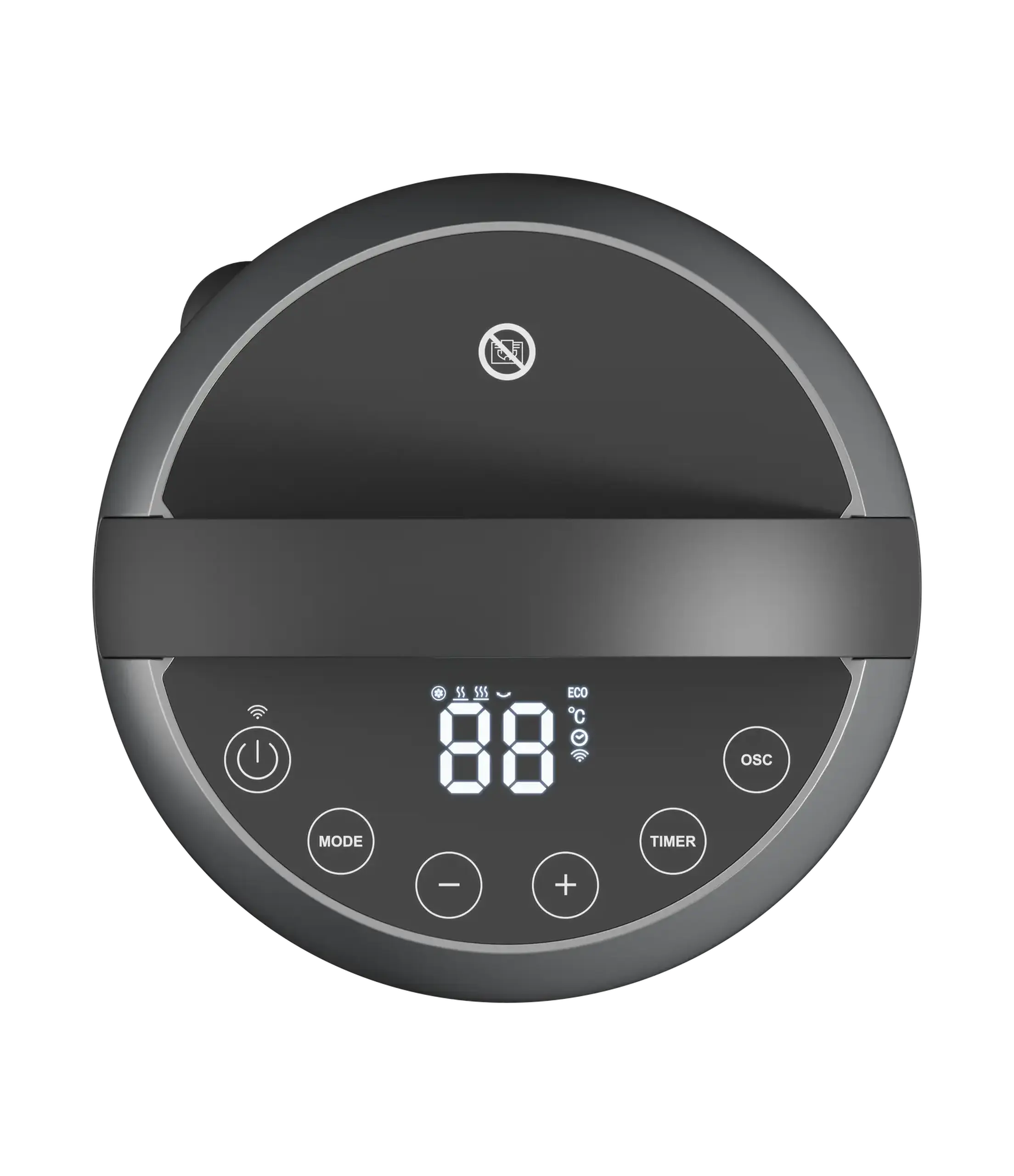 Aeroterma ceramica Evoair Warmix 2000 Smart Black, Wi-Fi, Control Aplicatie SmartLife, Negru