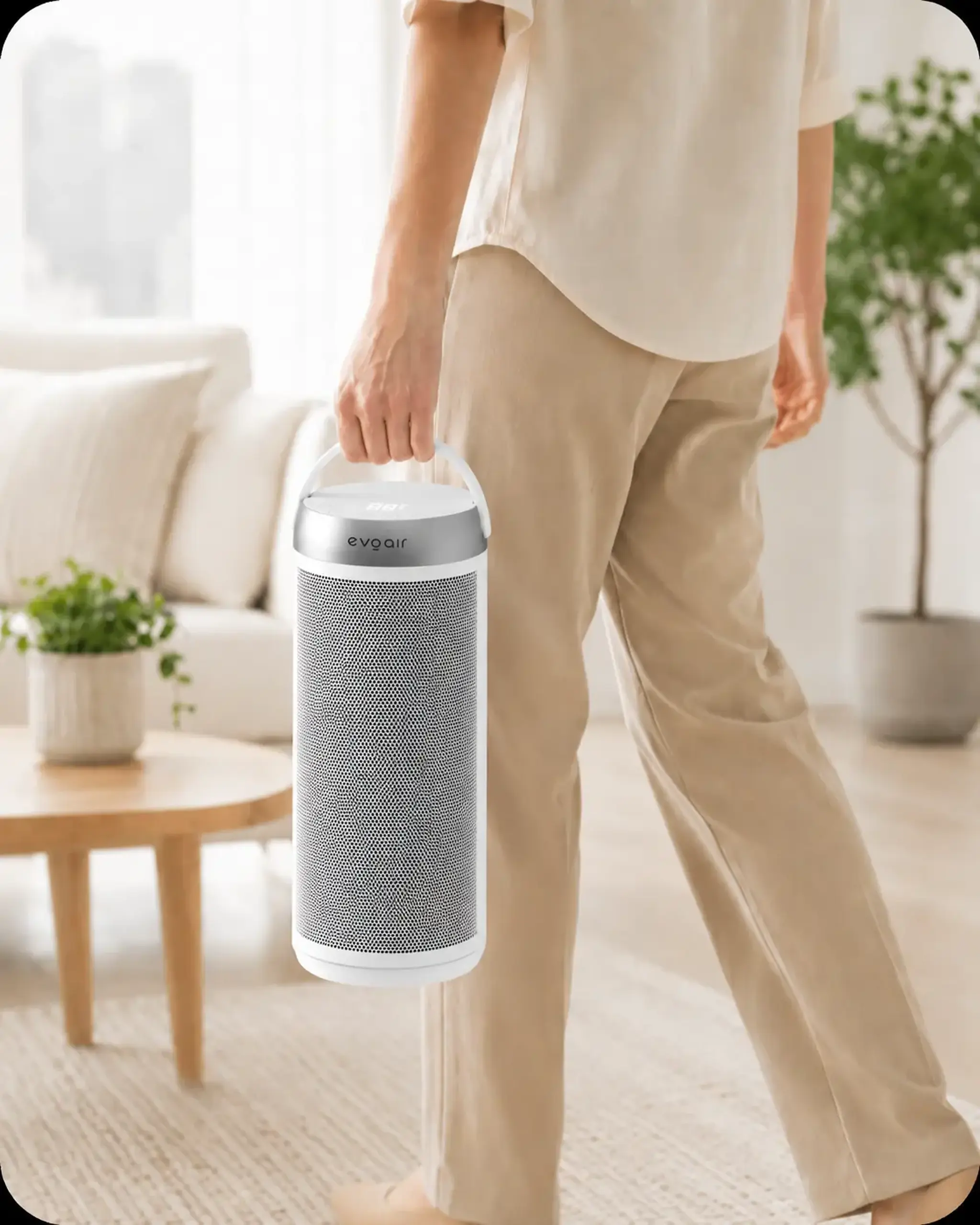 Aeroterma ceramica Evoair Warmix 2000 Smart White, Wi-Fi, Control Aplicatie SmartLife,Alb