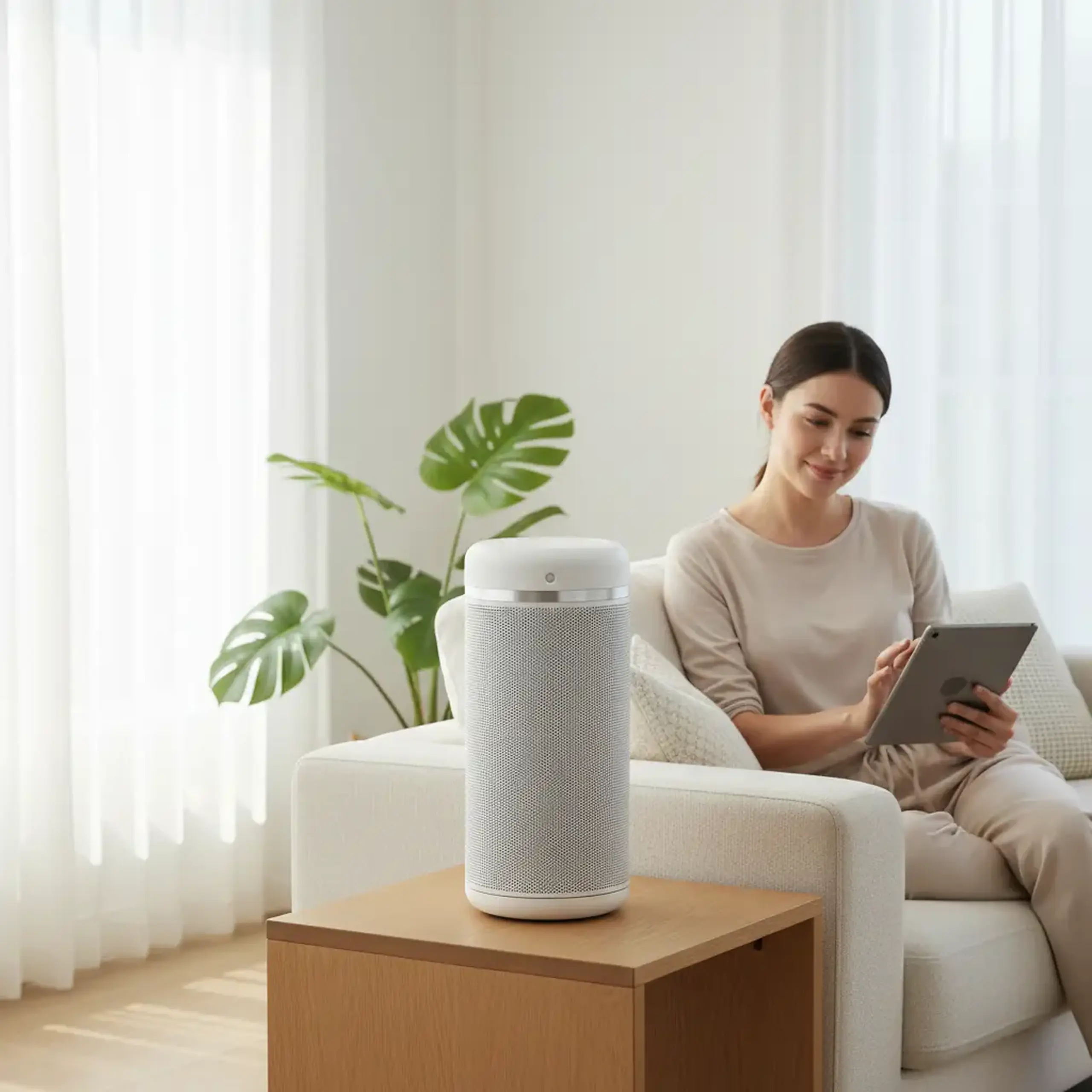 Aeroterma ceramica Evoair Warmix 2200 Smart White, Wi-Fi, Control Aplicatie SmartLife,Alb