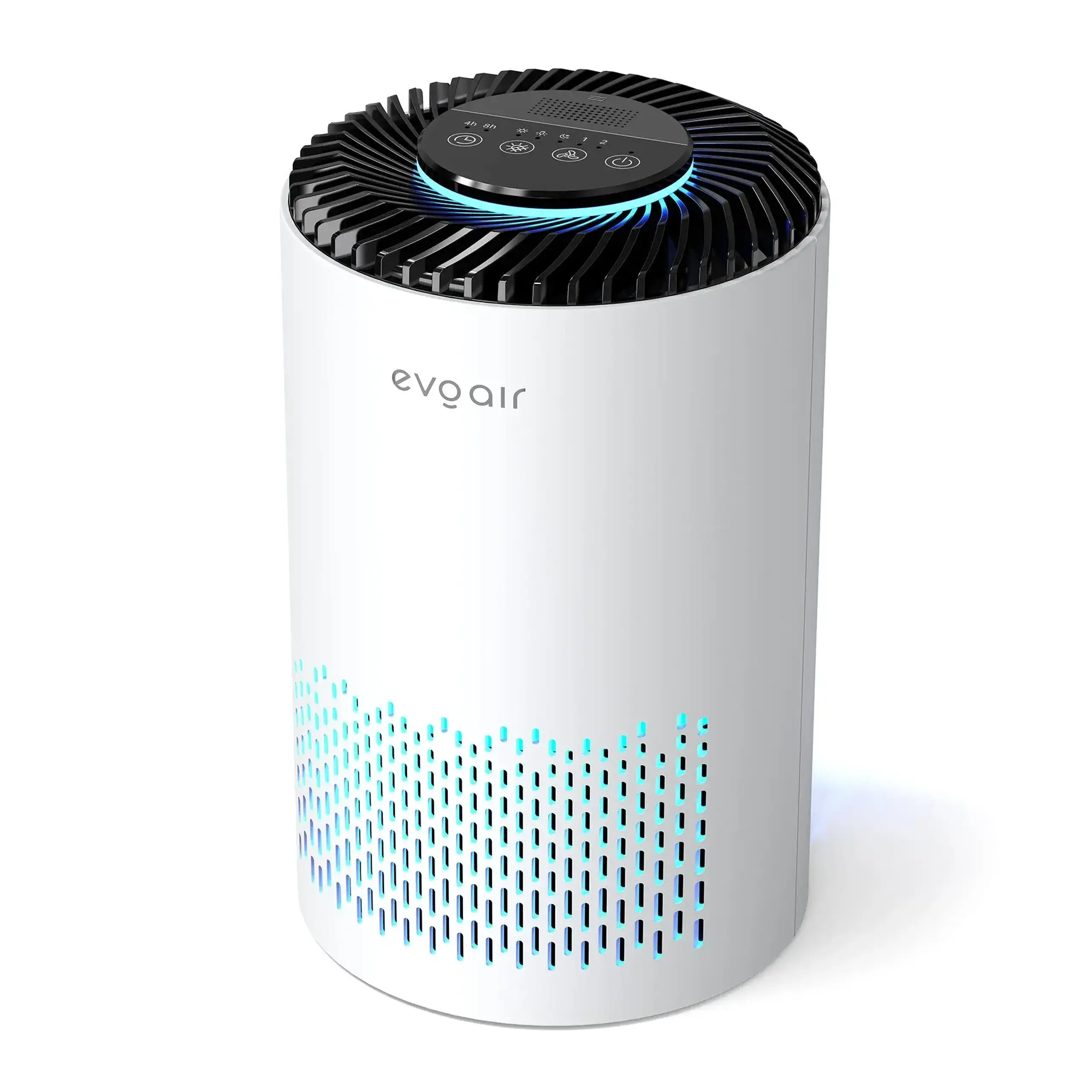 Purificator de aer Evoair Zuno, Filtru 3 in 1 True HEPA, Carbon Activ, Lampă UV, 3 viteze, Alb
