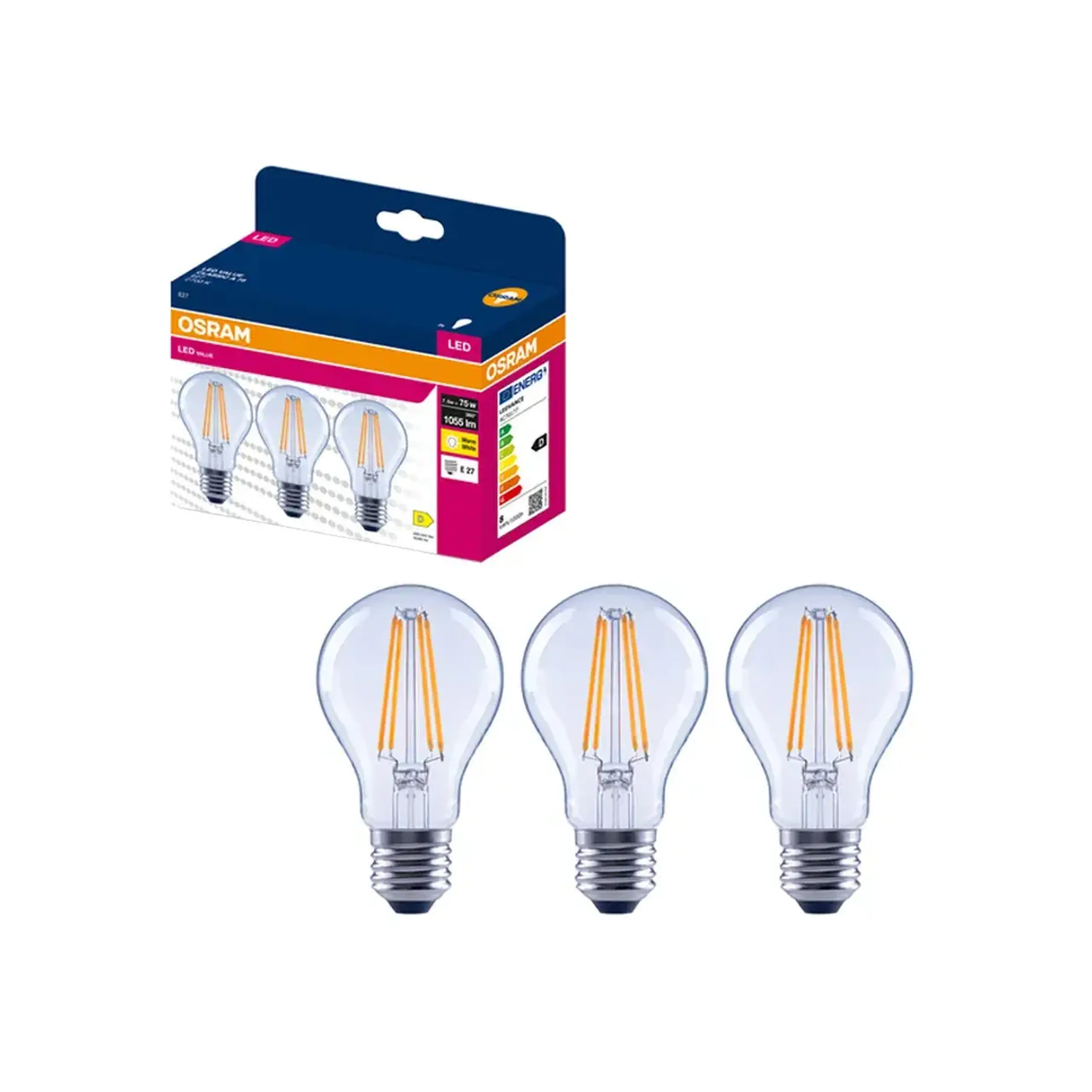 Bec LED cu filament CLASSIC 11 W E27 2700 K 220 - 240 V OSRAM