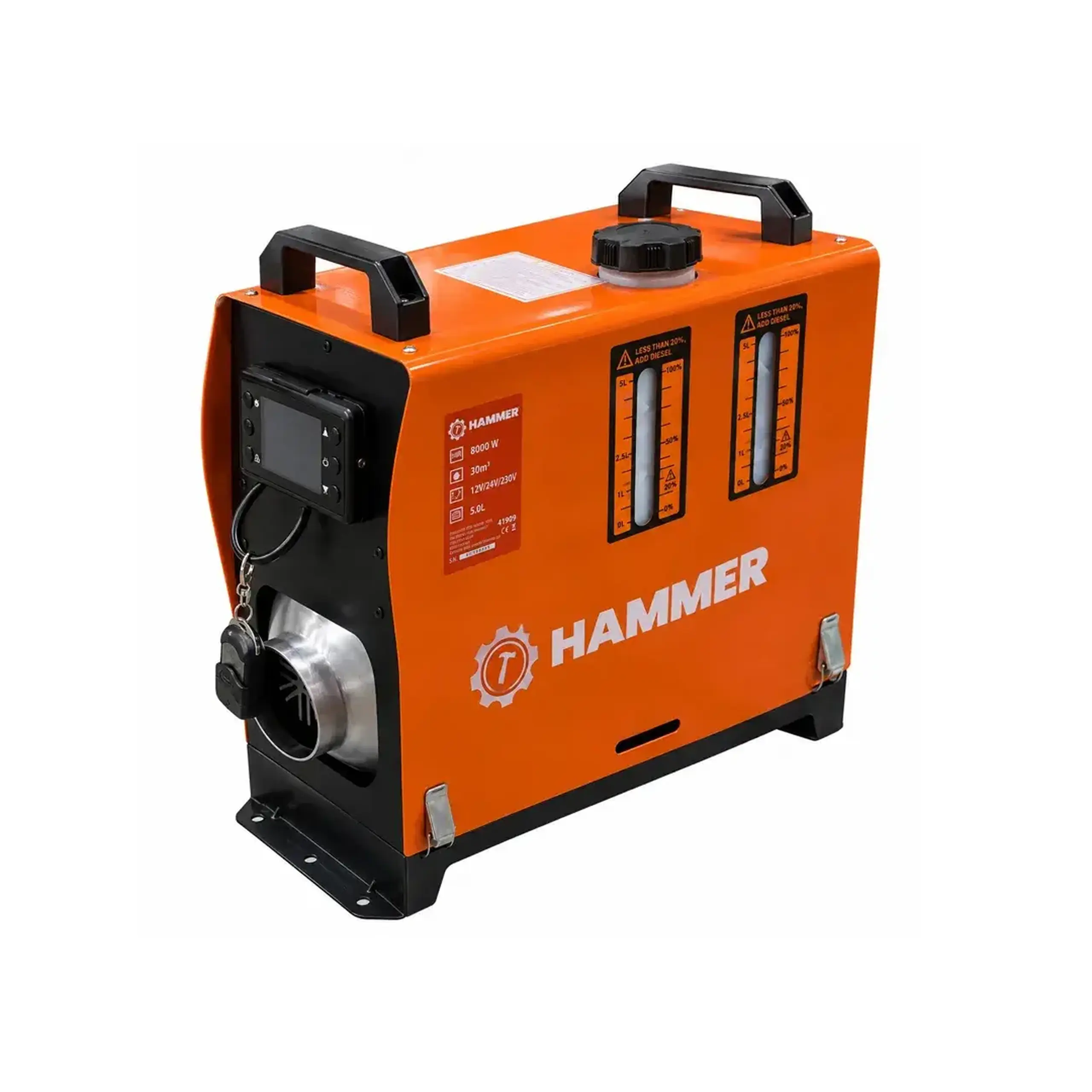 Aerotermă pe motorină cu telecomandă 8 kW 12/24/220 V Hammer