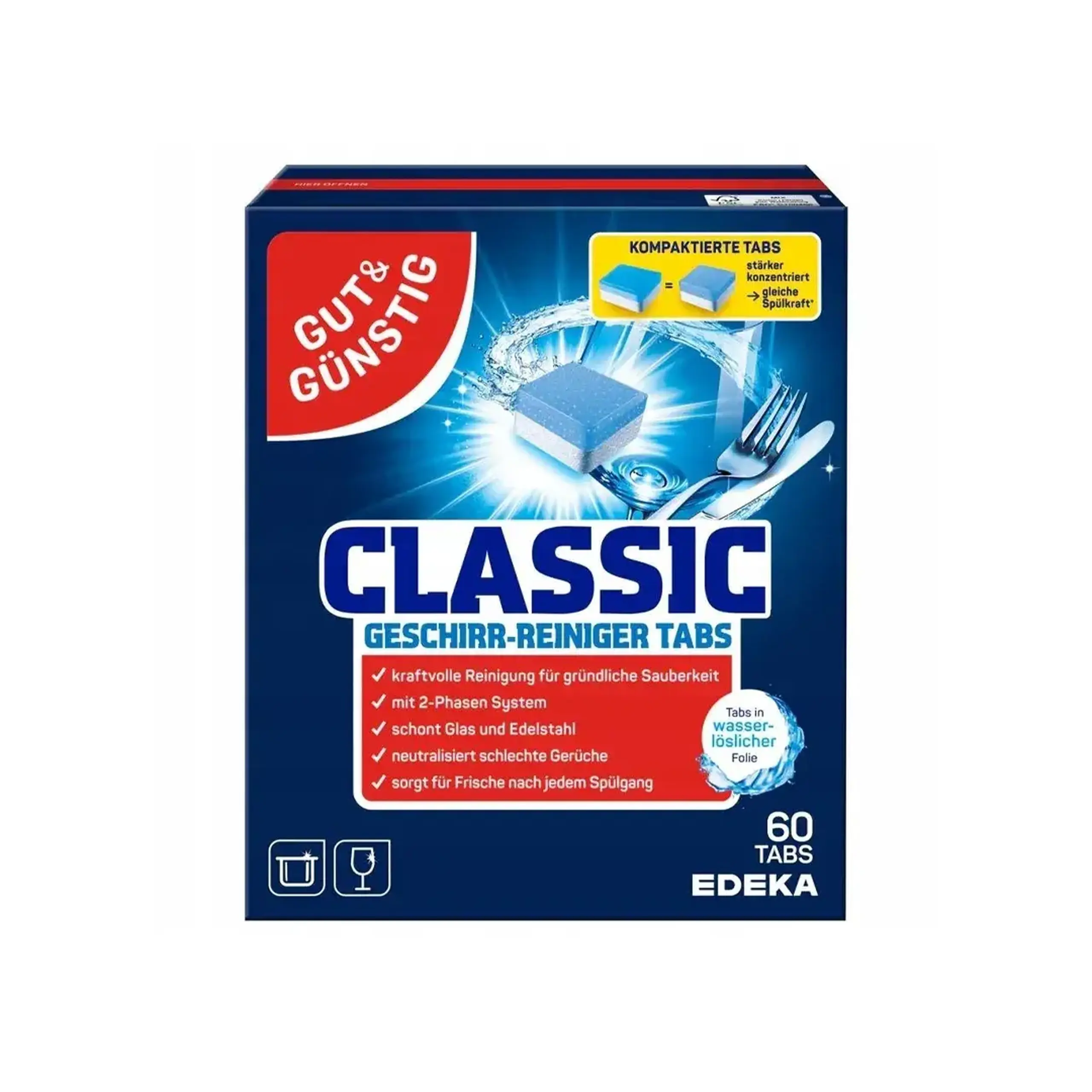 Tablete pentru mașina de spălat vesela 60 buc. Gut&Gunstig