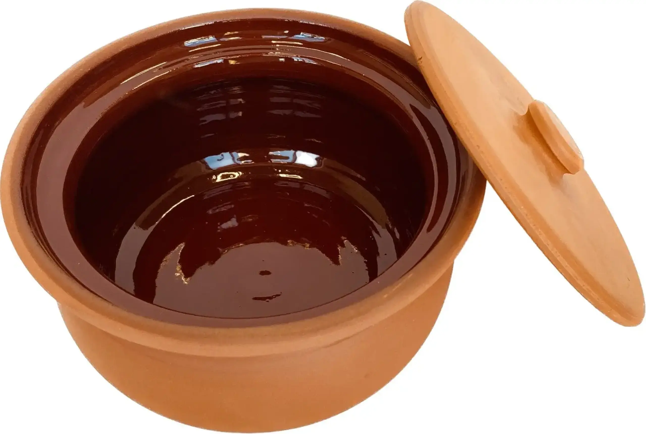 Oală din lut cu capac „Cu Tradiții”, 1.8L (20x10 cm)