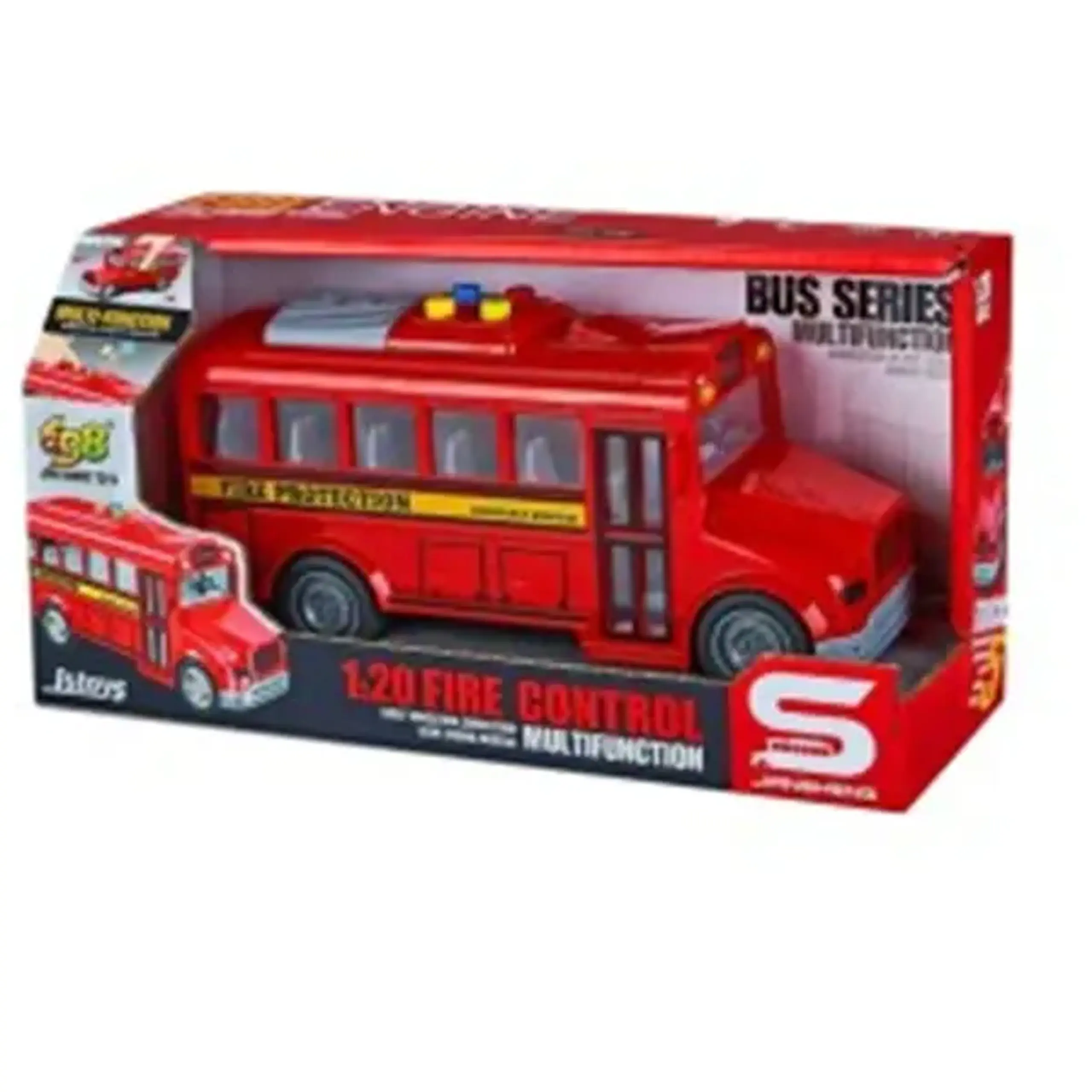 Autobuz scolar rosu cu sunete si lumini, 1:20