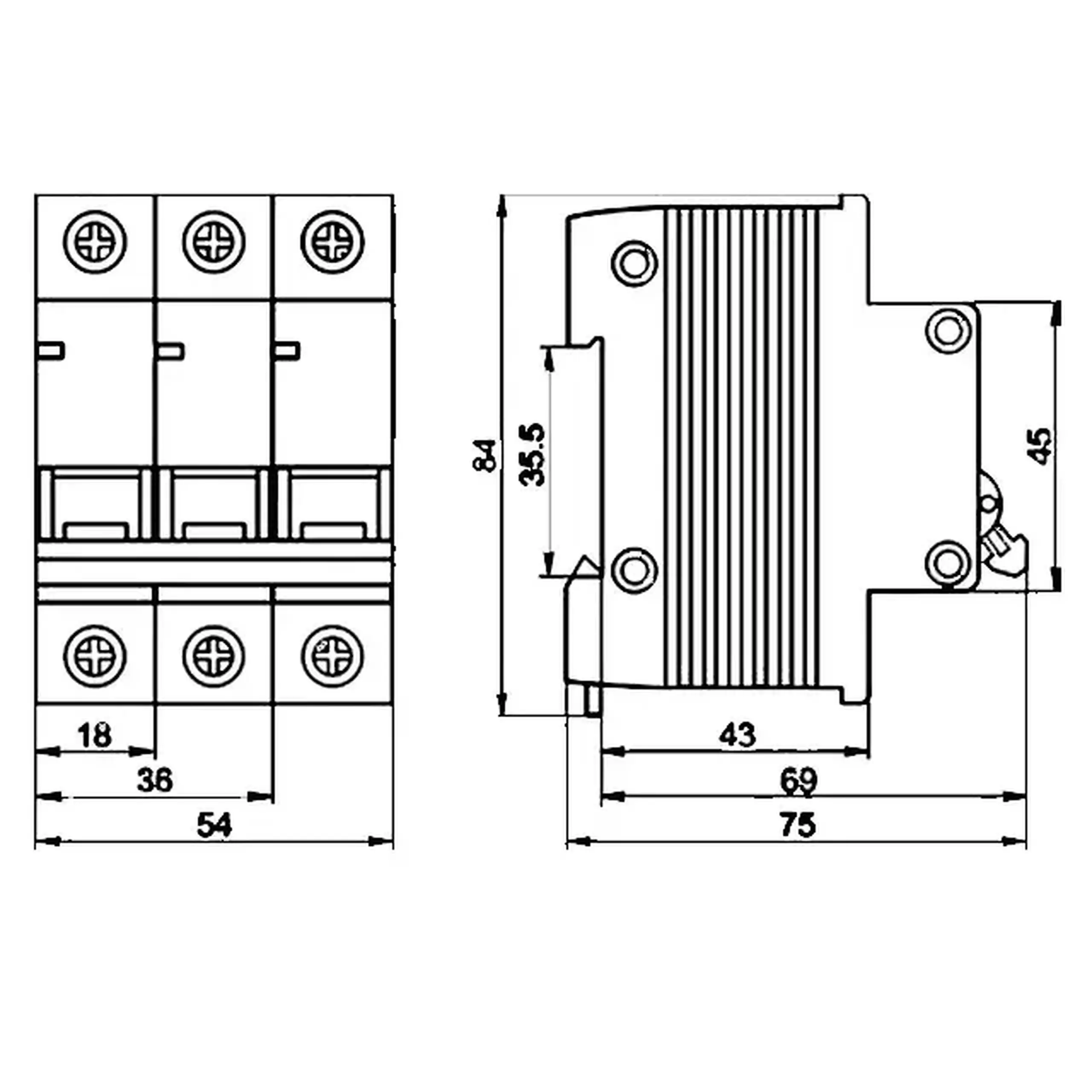 Întreruptor automat VA47-29M 2P 1 A 230/400 V C IEK