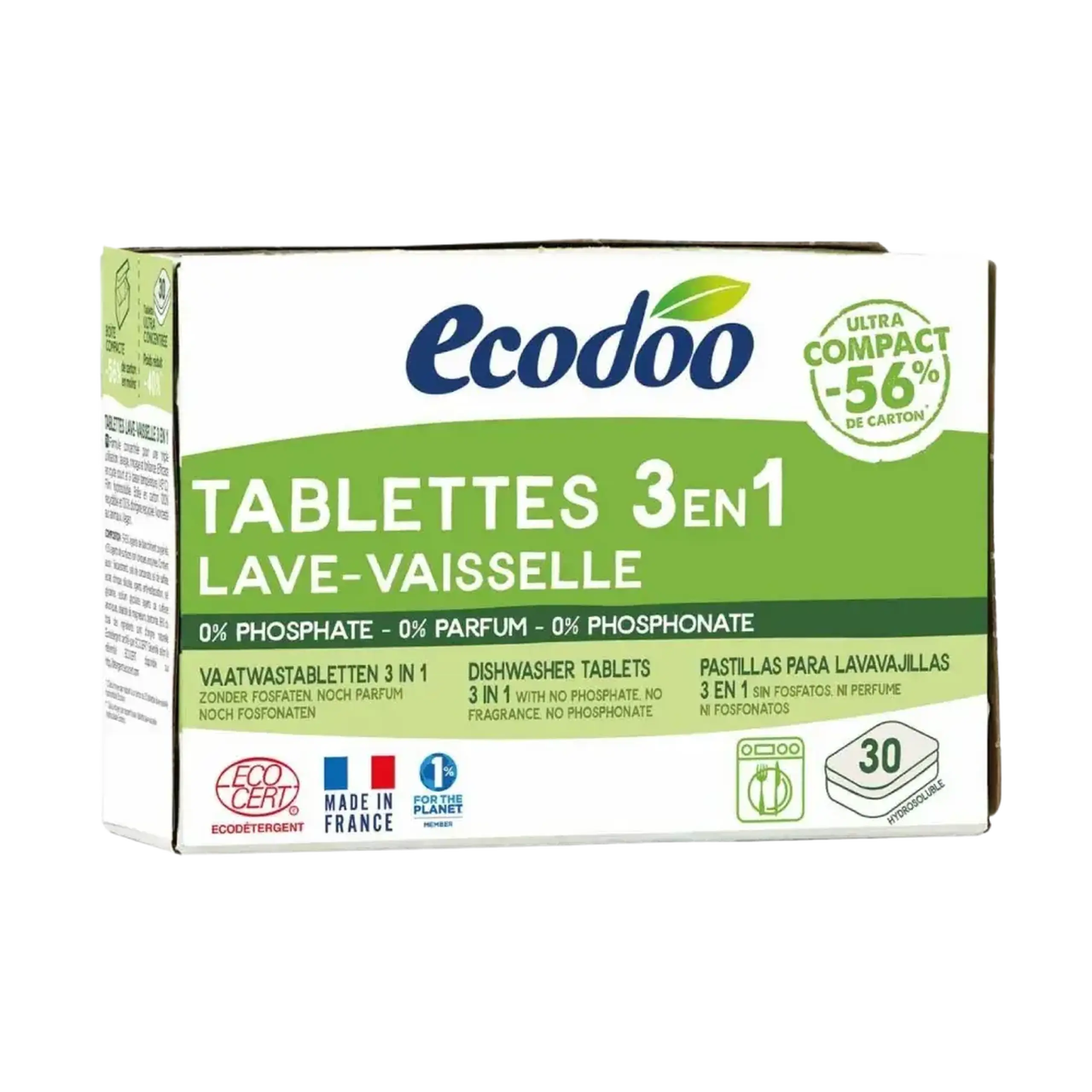 Tablete Ecologice pentru Mașina de Spălat Vase Ecodoo, 3-în-1