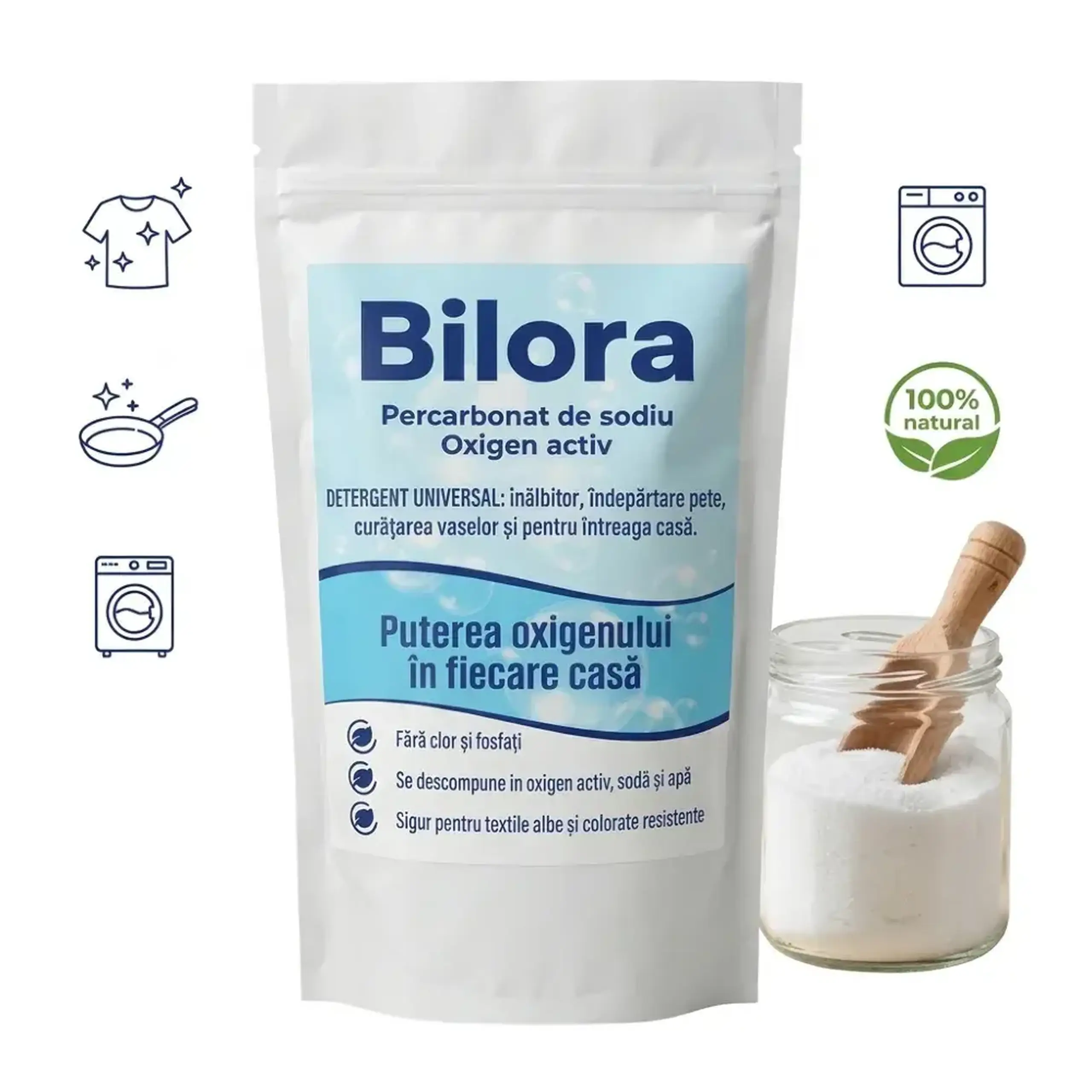 Percarbonat de Sodiu cu Oxigen Activ, 0.7 kg, Bilora