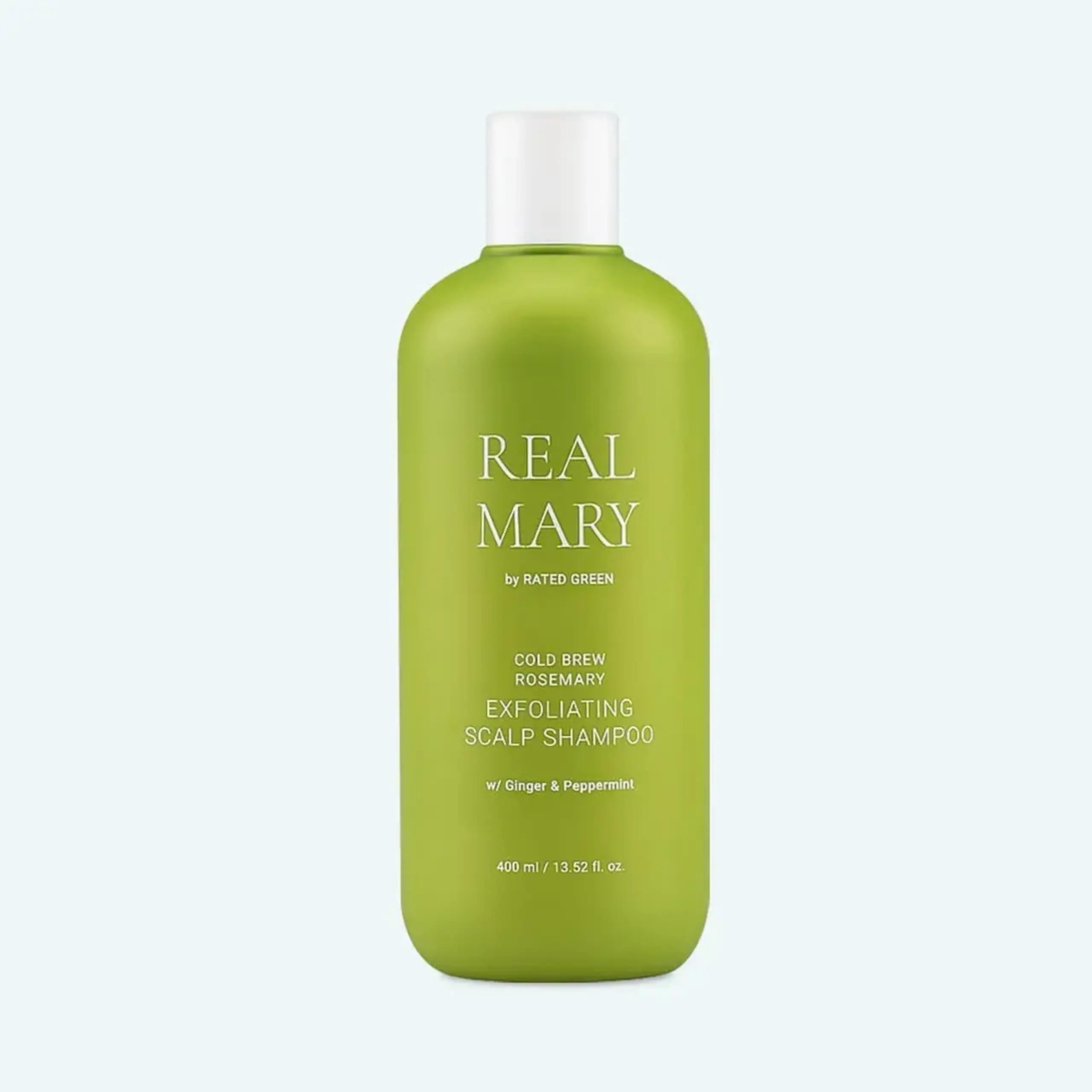 Șampon pentru curățarea scalpului gras cu extract de Rozmarin Rated Green Cold Brew Rosemary Exfoliating Scalp Shampoo 400 ml