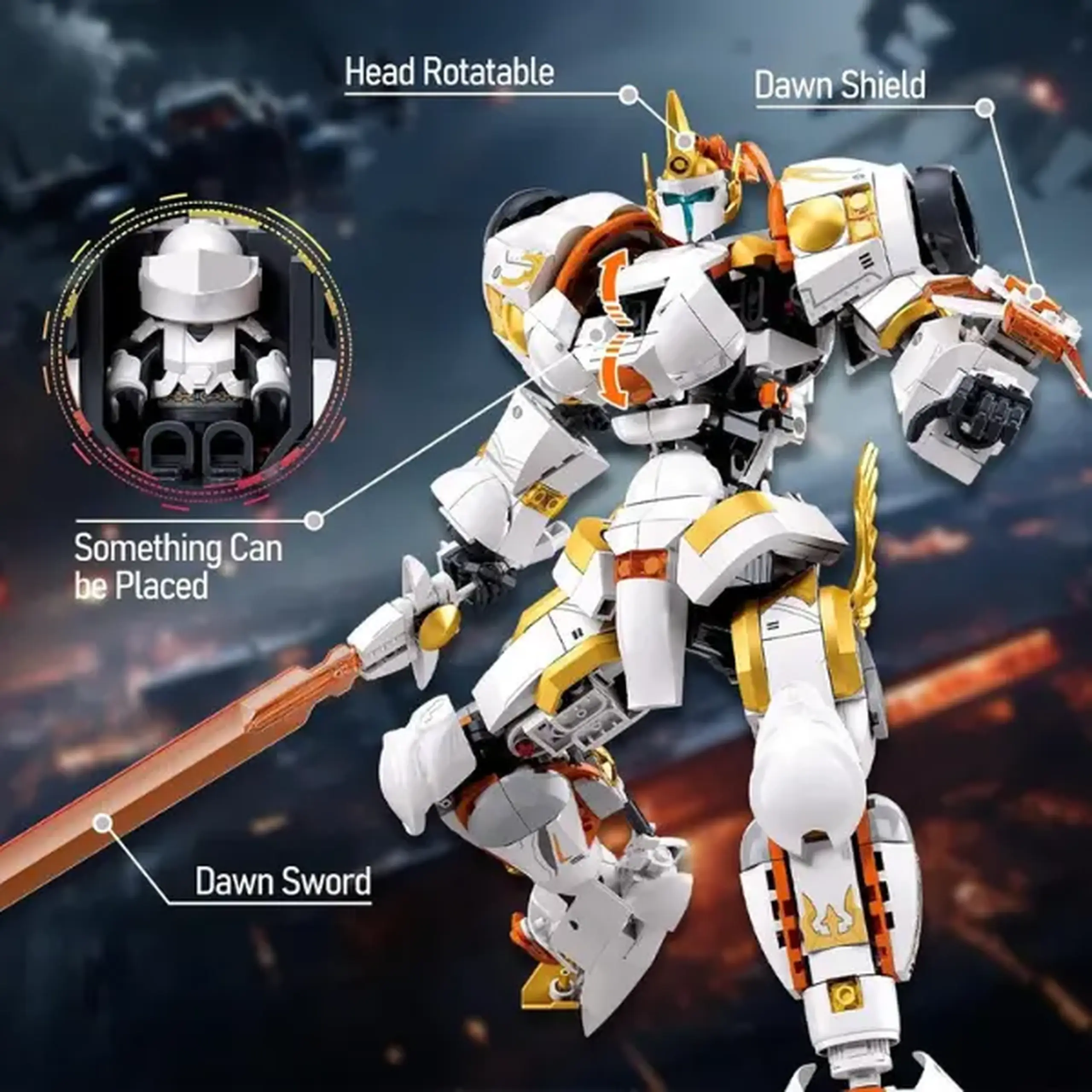 Constructor „Mech samurai de luptă”, 695 elem.