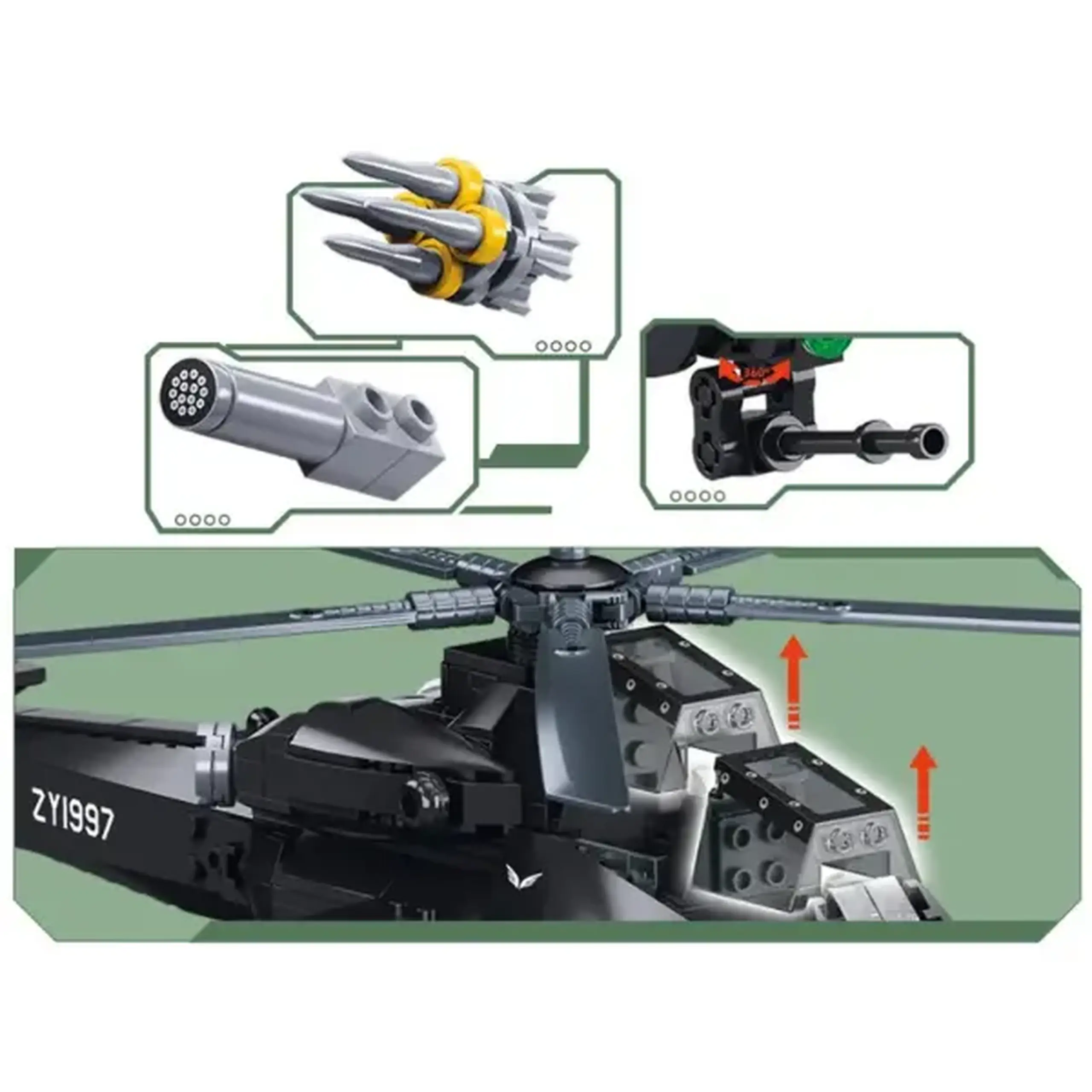 Constructor „Elicopter de atac WZ-10S”, 419 elem.