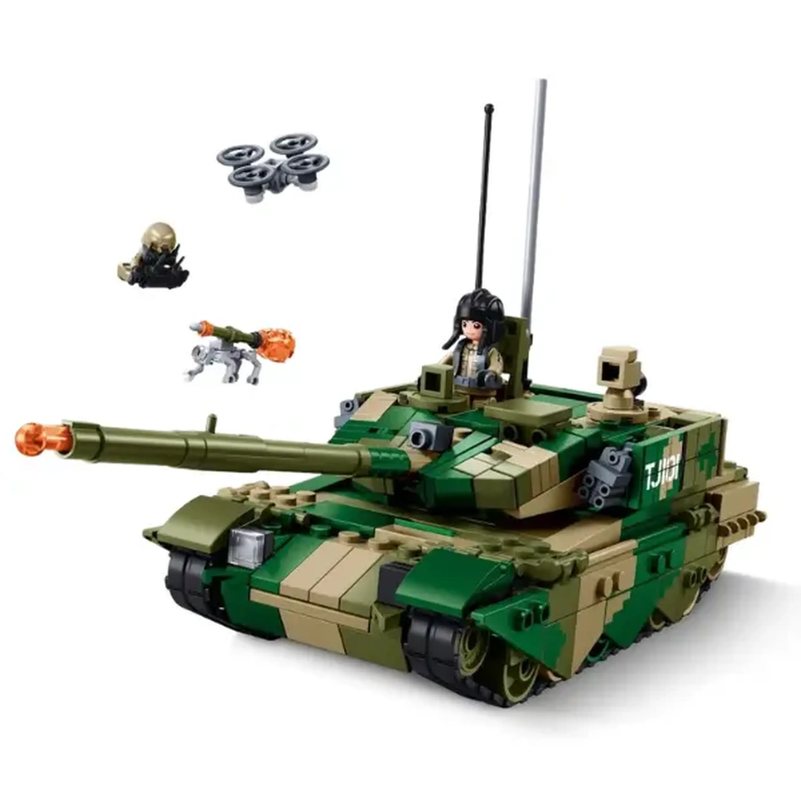 Set de construcție „Tanc de luptă ZTZ-99AS”, scara 1:45, 391 elem.