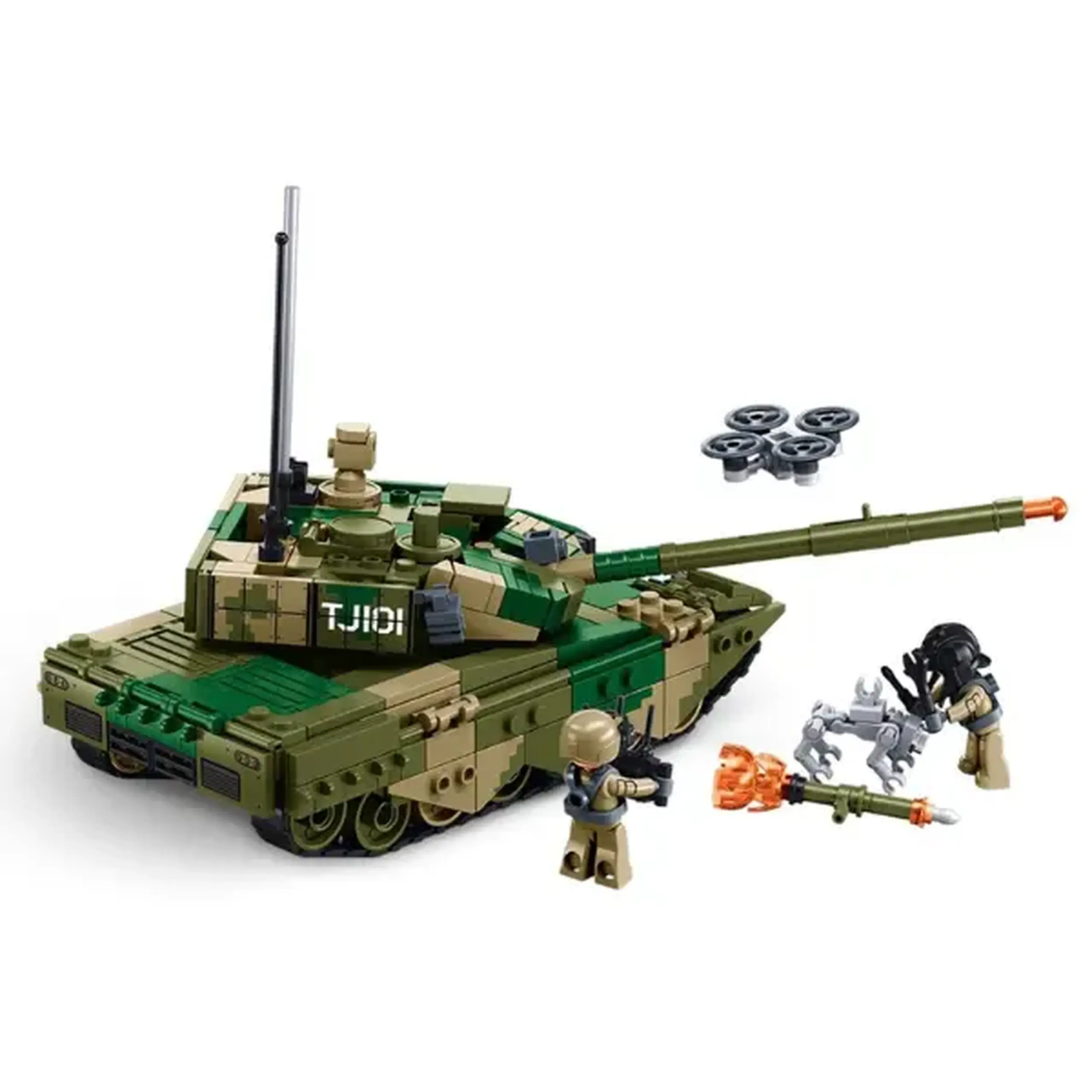 Set de construcție „Tanc de luptă ZTZ-99AS”, scara 1:45, 391 elem.