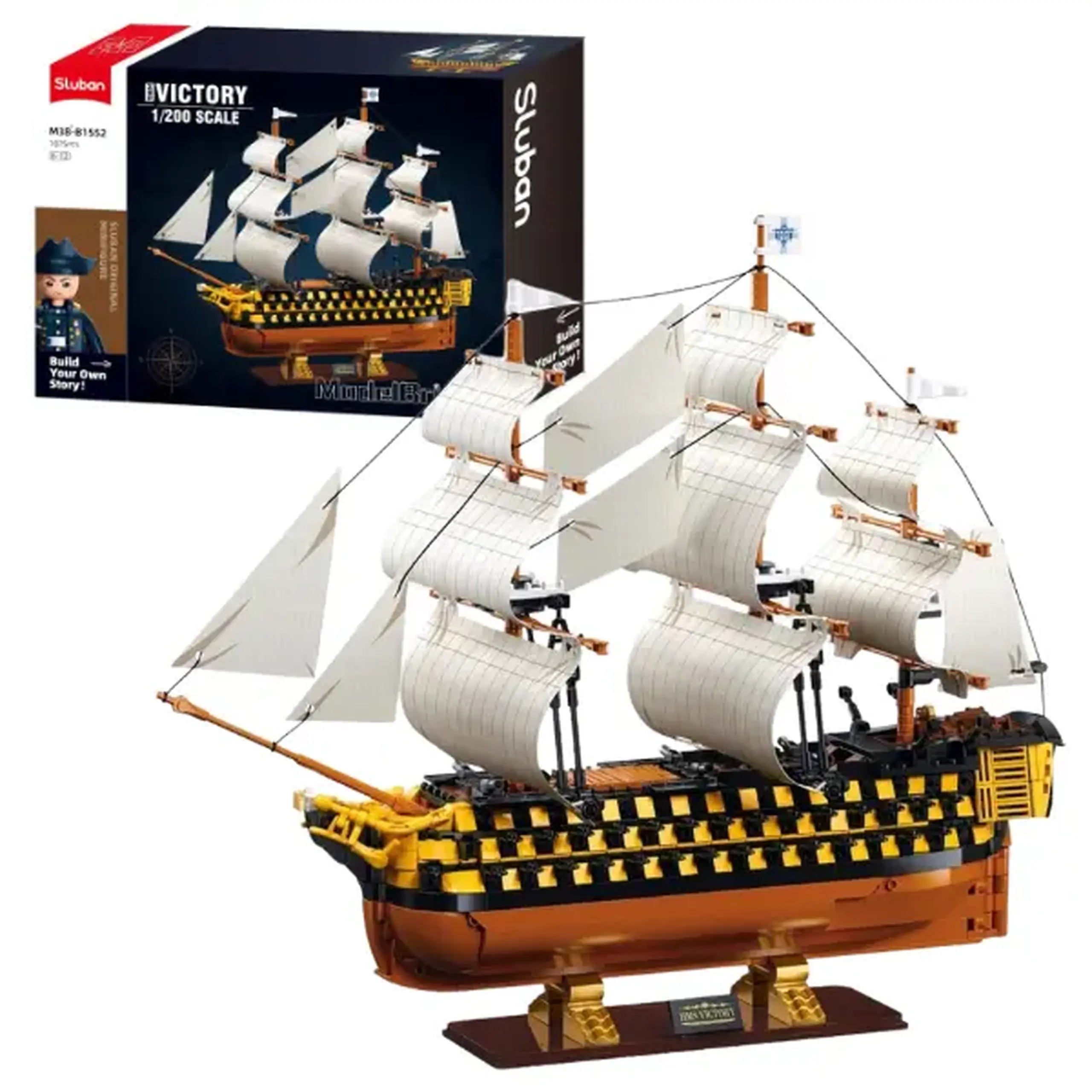 Constructor „Navă de luptă cu vele HMS Victory”, scara 1:2700, 1075 elem.