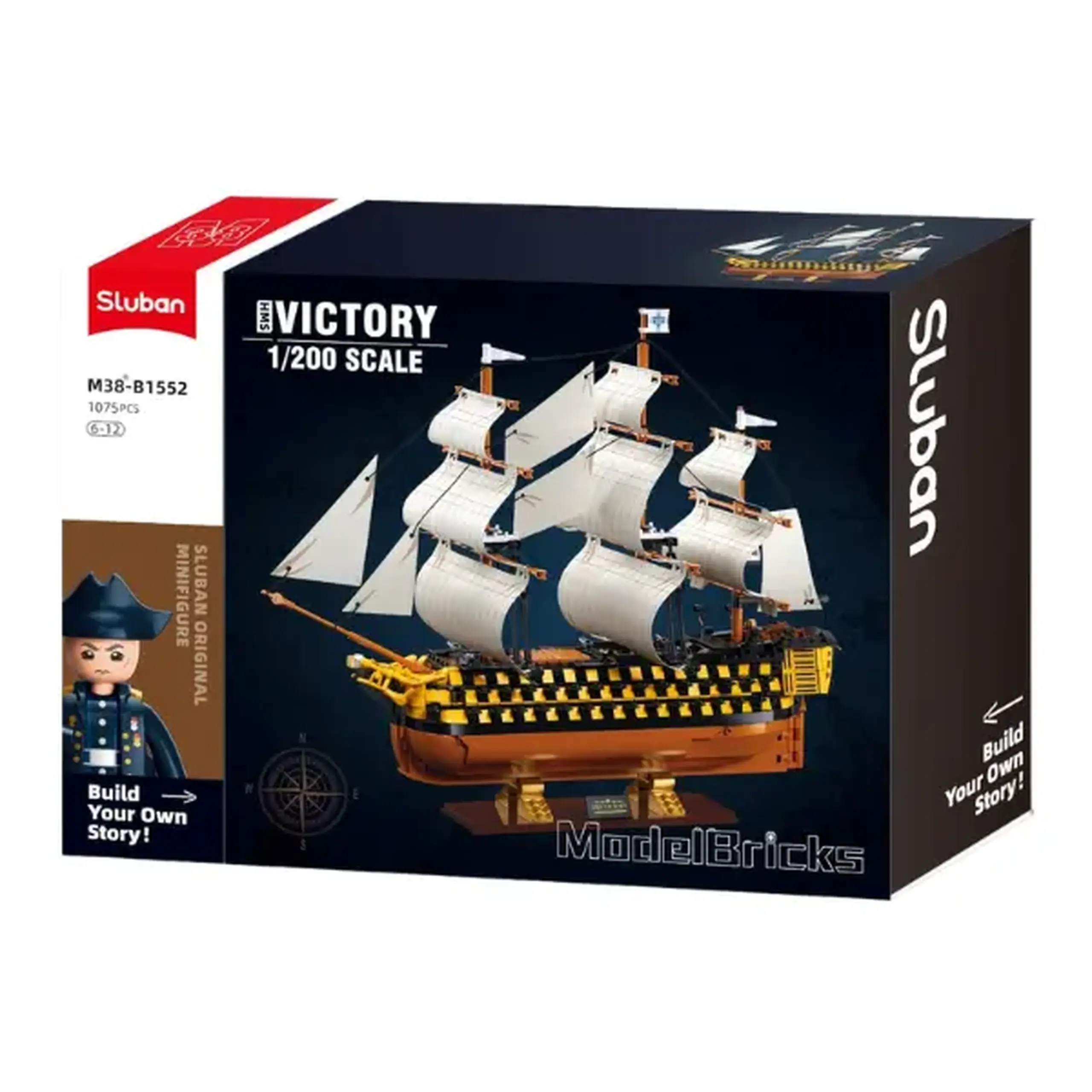 Constructor „Navă de luptă cu vele HMS Victory”, scara 1:2700, 1075 elem.