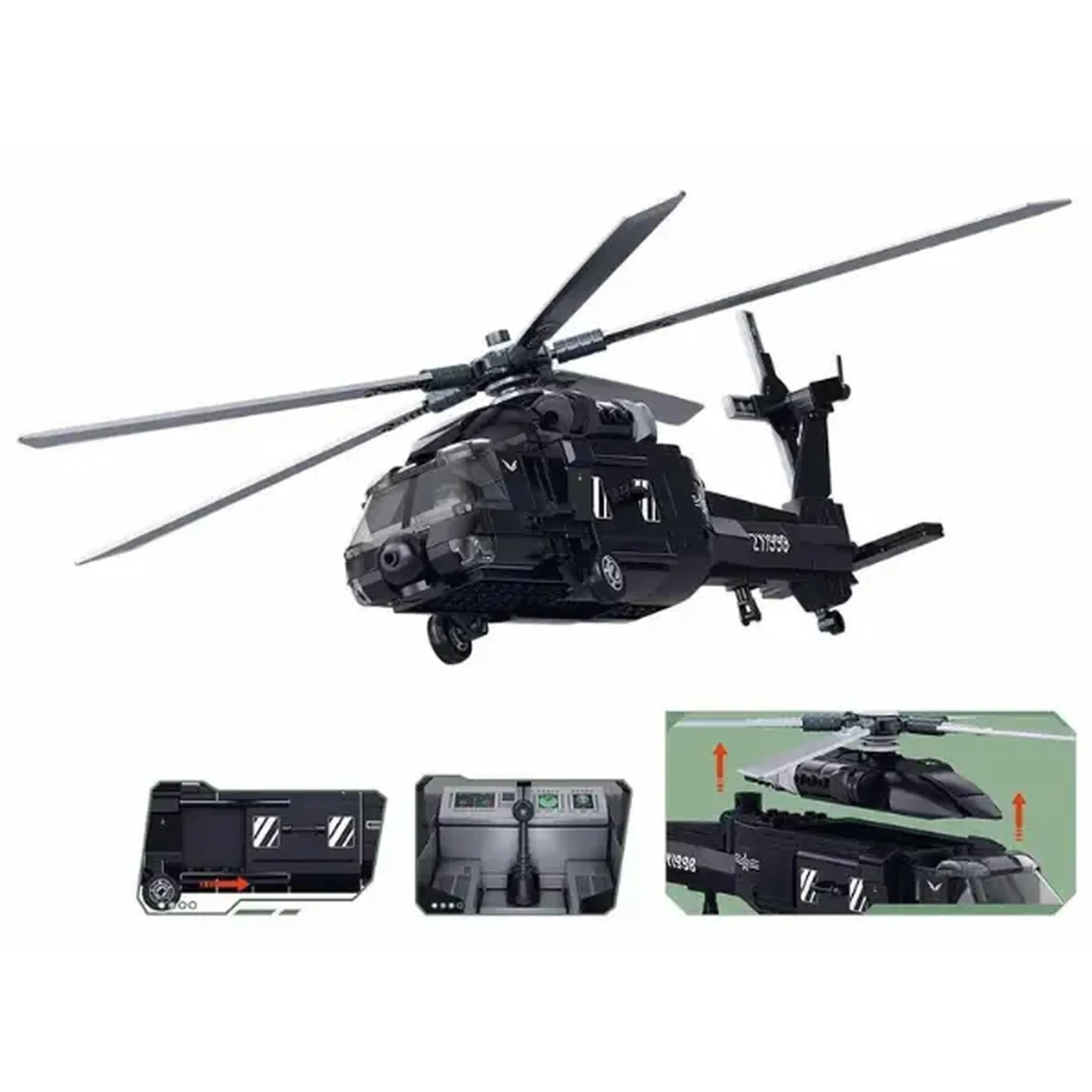 Constructor „Elicopter militar Z20S”, 678 elem.