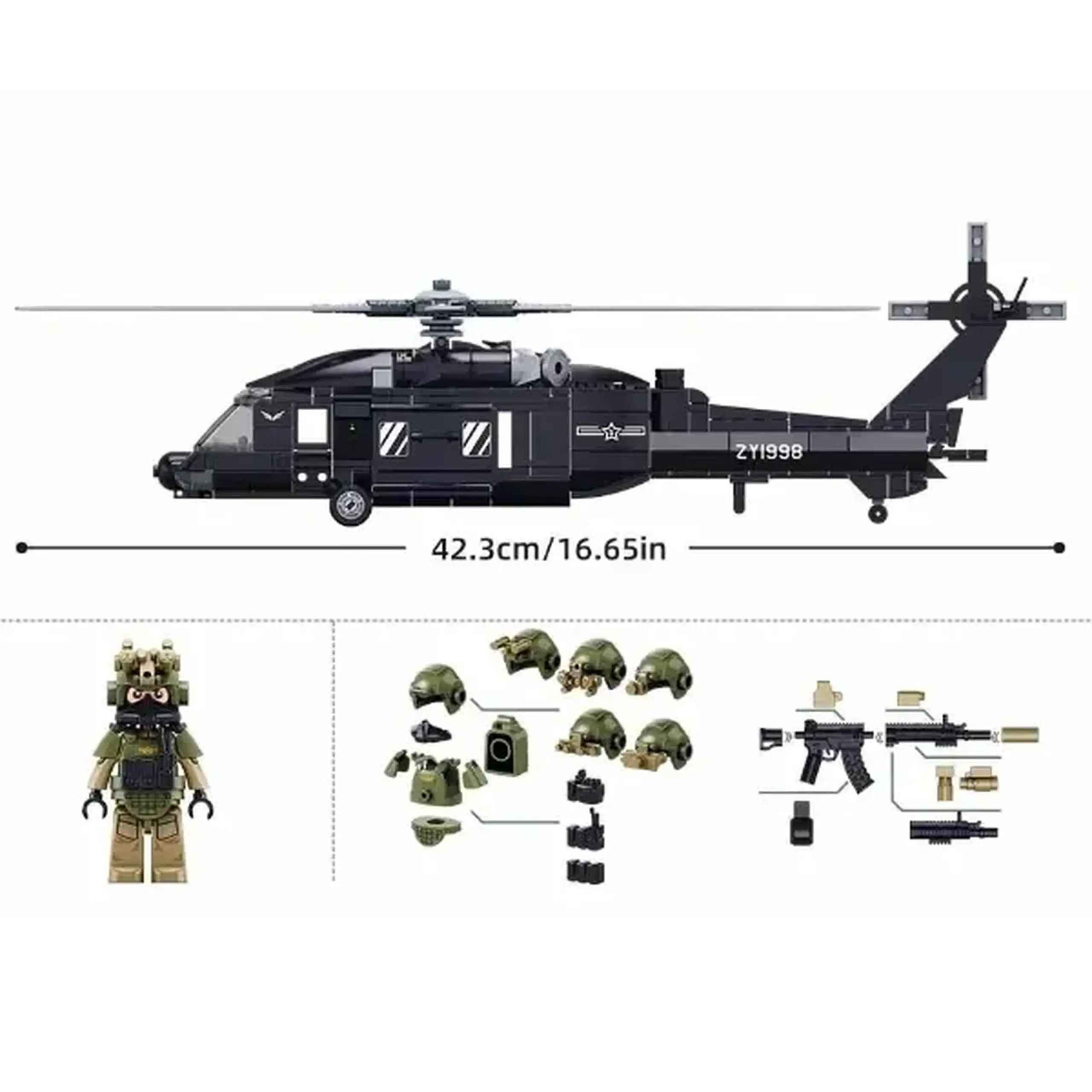 Constructor „Elicopter militar Z20S”, 678 elem.