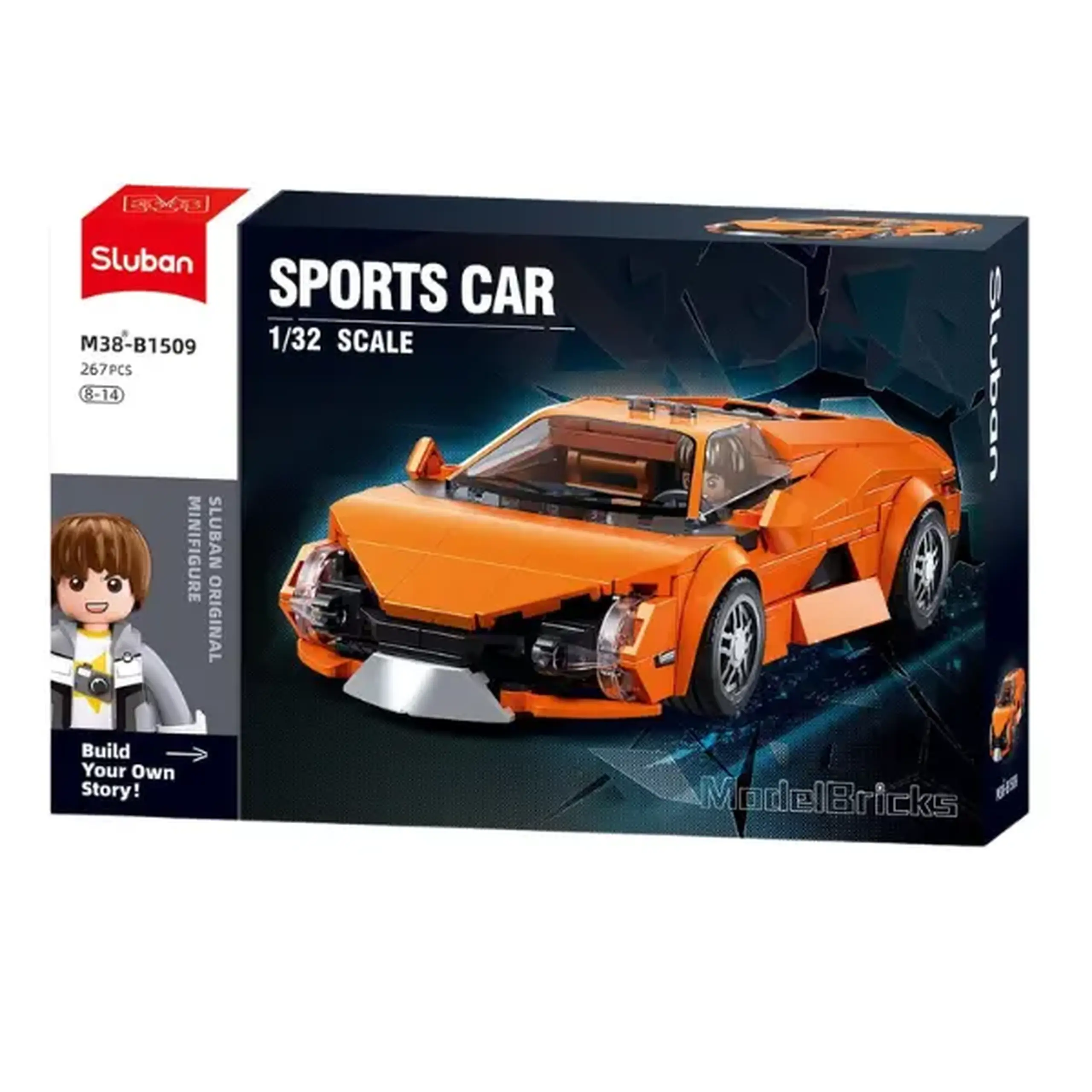 Set de construcție "Mașină sport", scara 1:32, 267 elem.