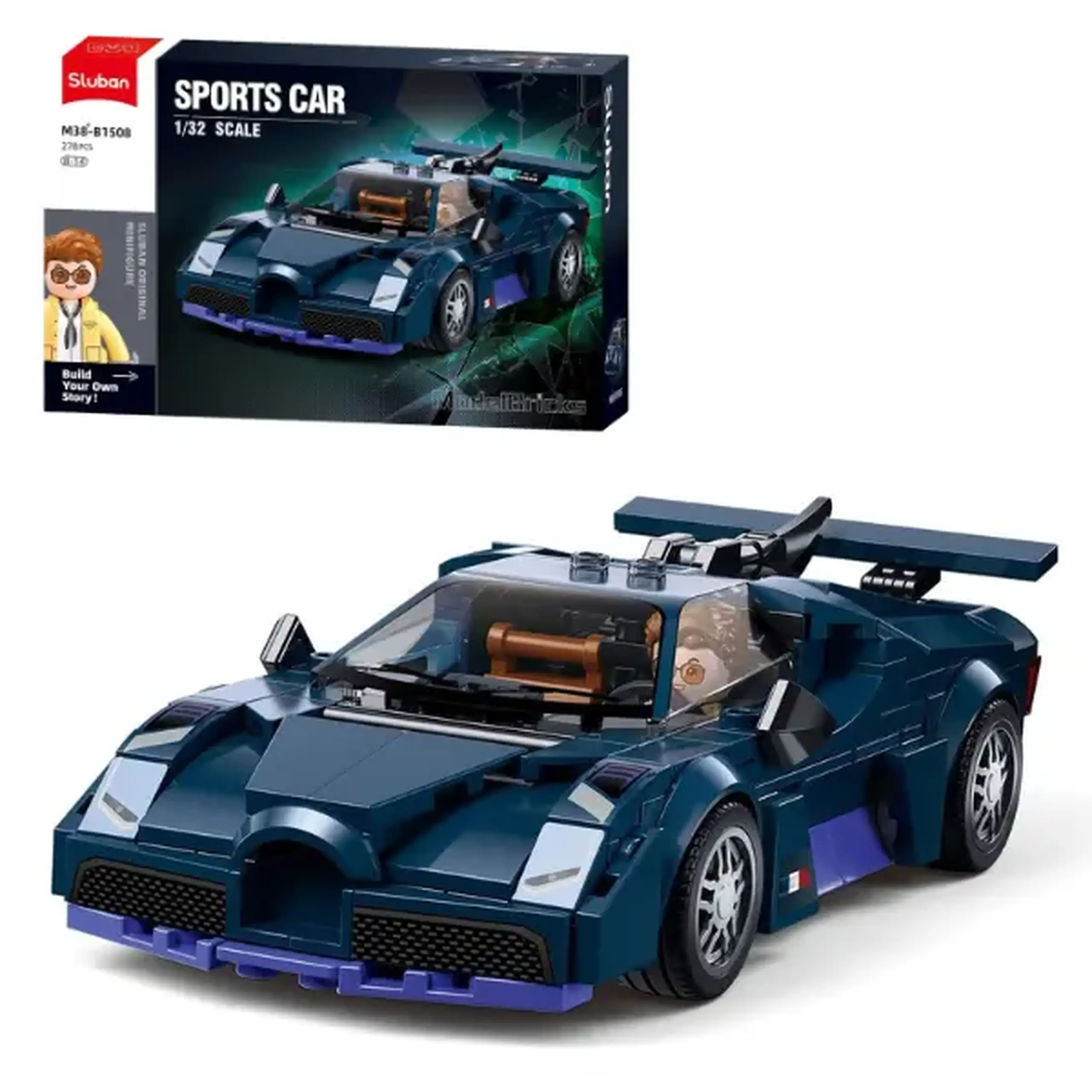 Set de construcție "Mașină sport", scara 1:32, 278 elem.