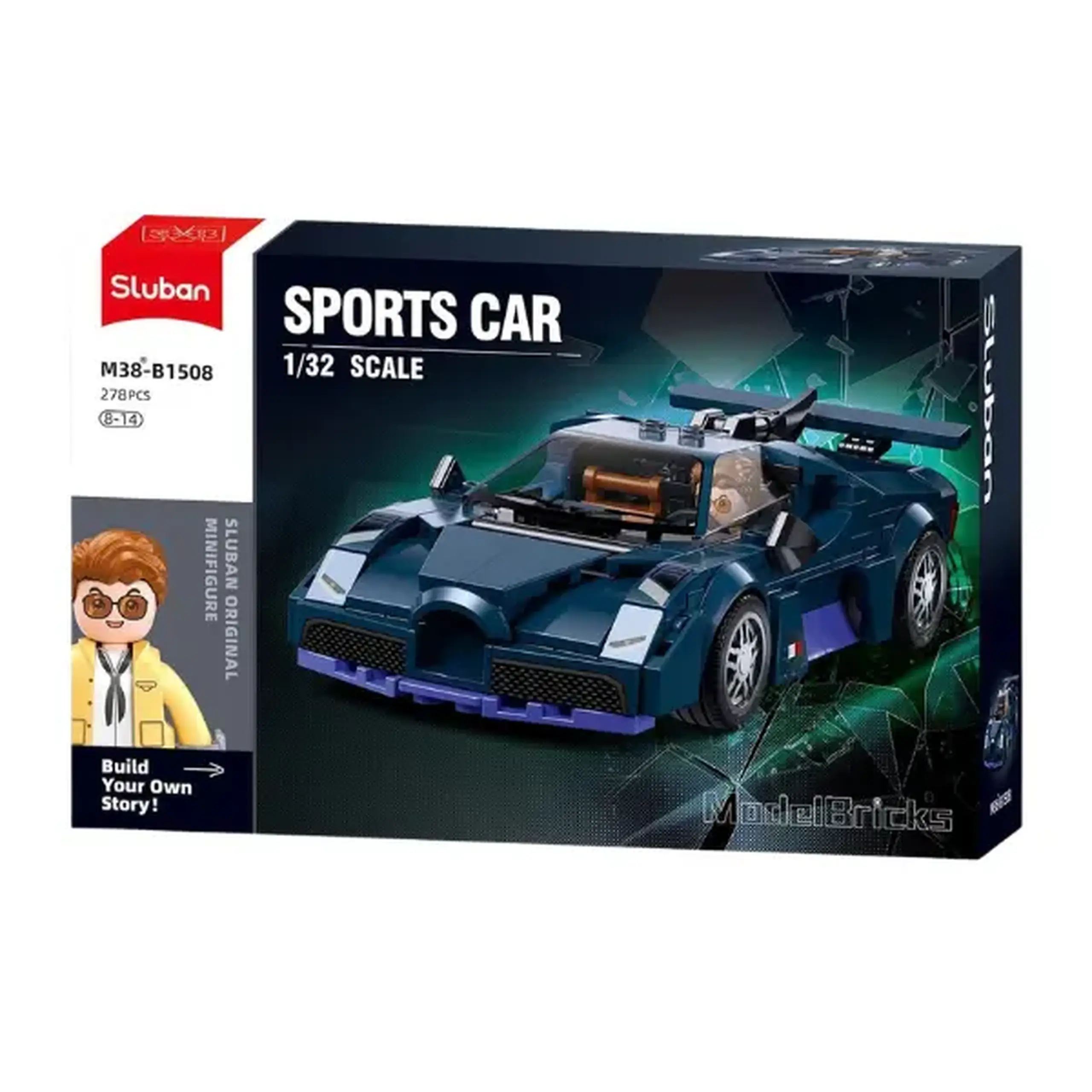 Set de construcție "Mașină sport", scara 1:32, 278 elem.