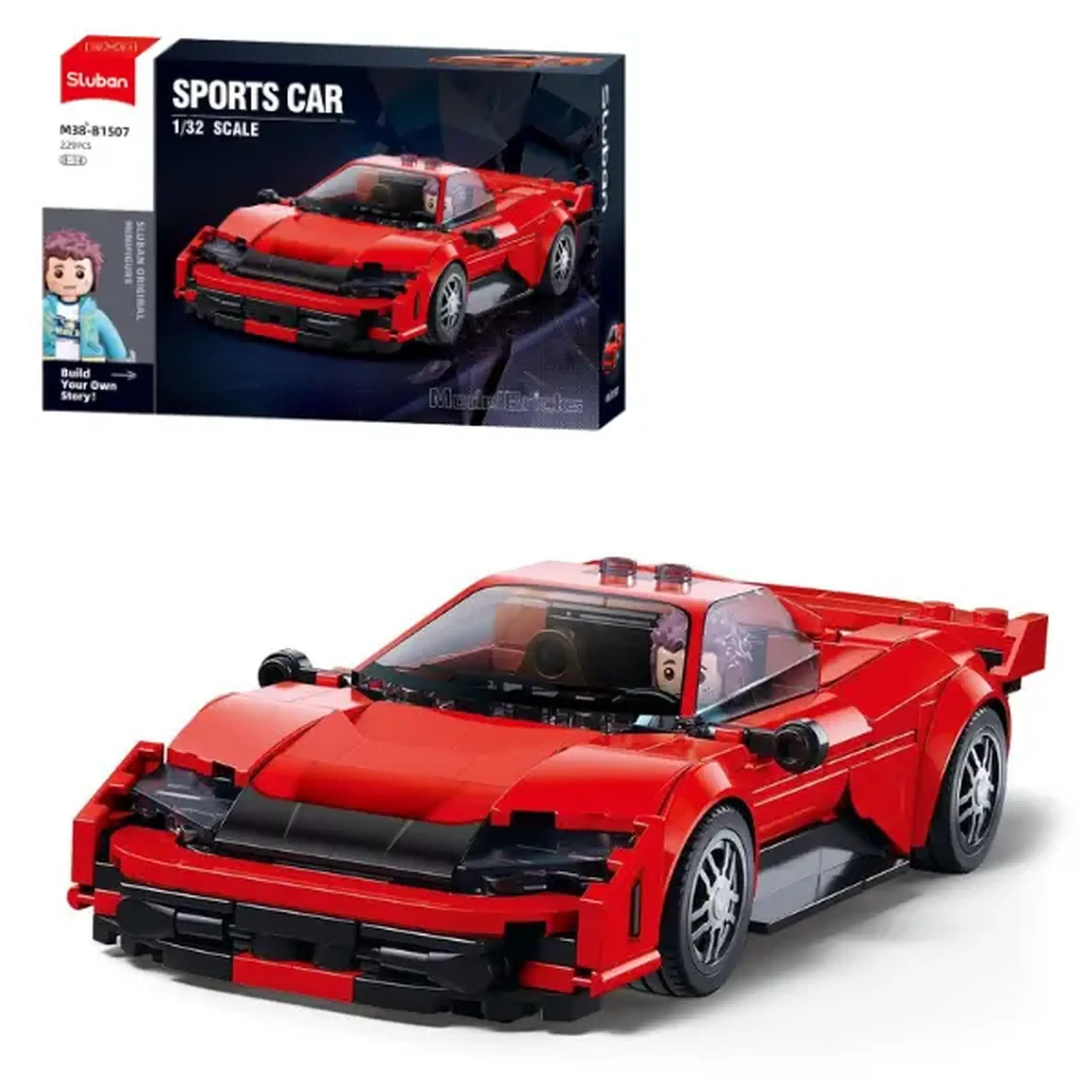 Set de construcție "Mașină sport", scara 1:32, 229 elem.