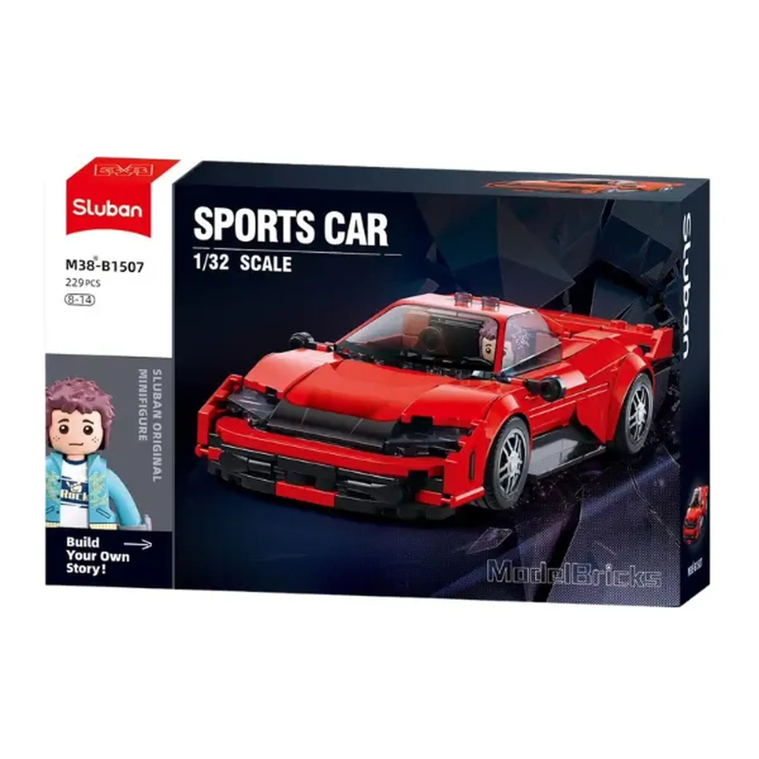 Set de construcție "Mașină sport", scara 1:32, 229 elem.