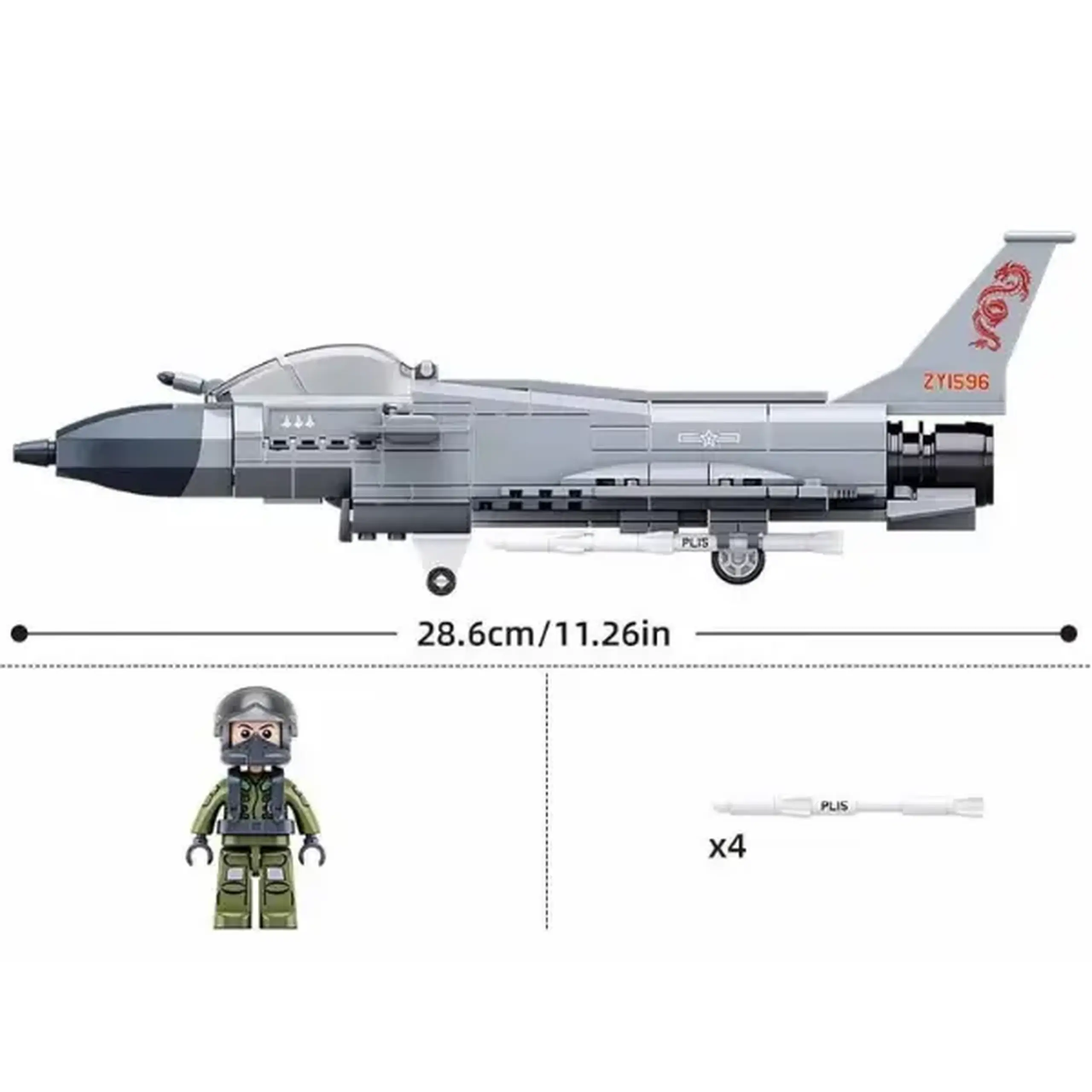 Constructor „Avion de luptă J-10”, 211 elem.