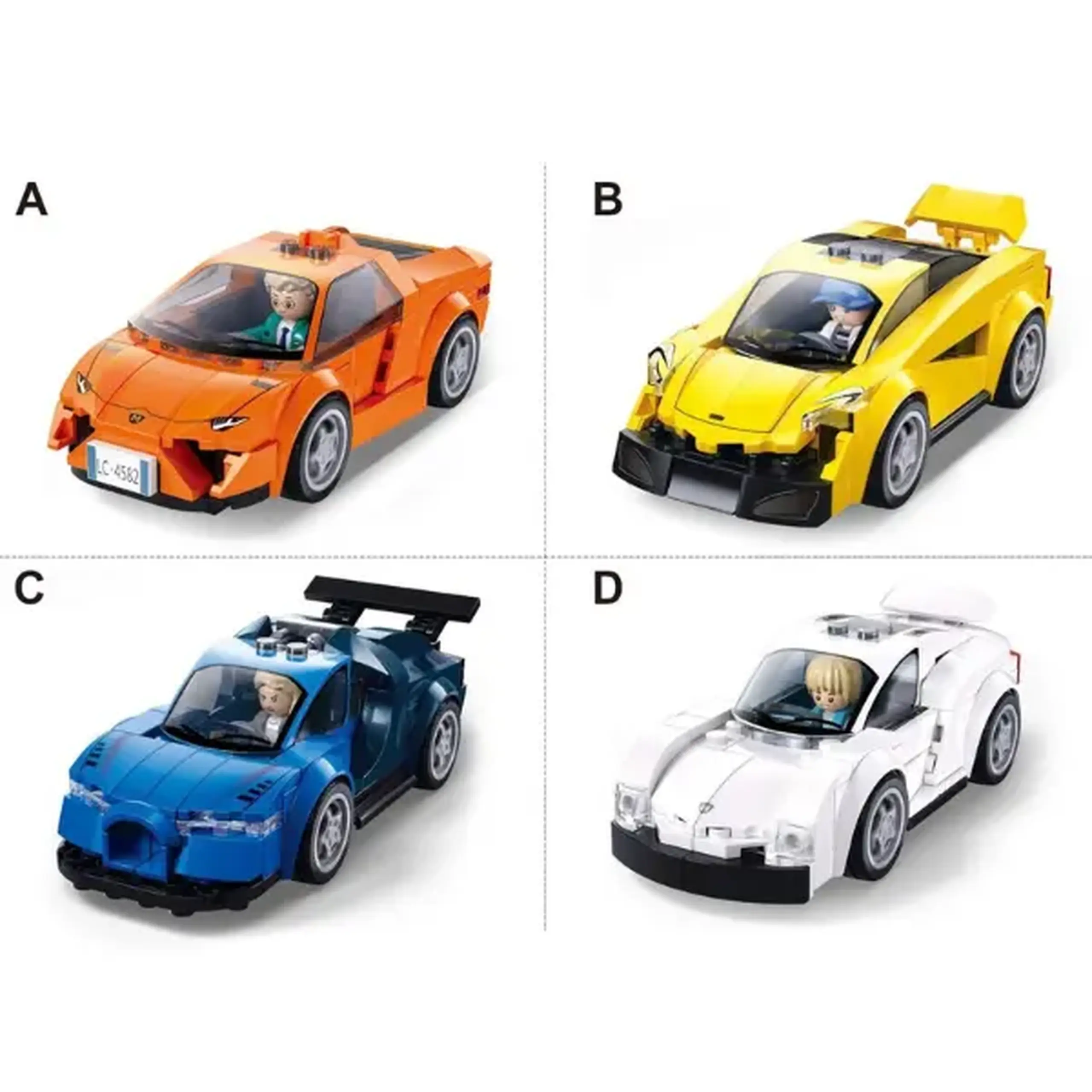 Set de construcție ”Mașină sport", 4 modele, de la 112 pînă la 120 elem.