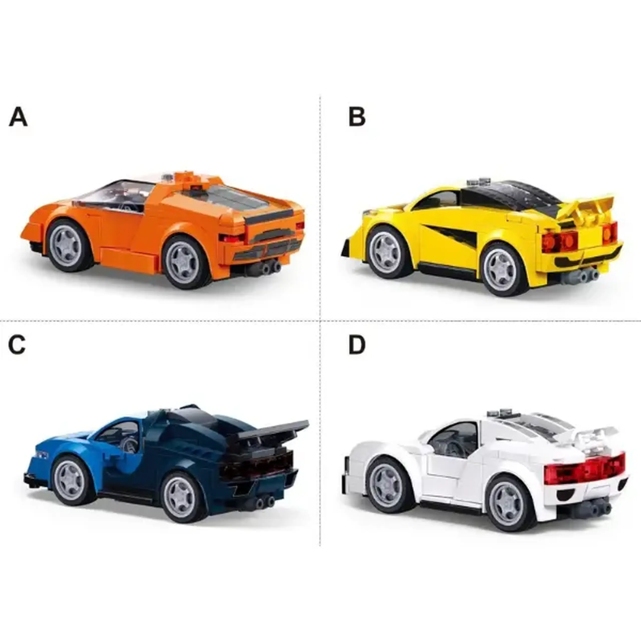 Set de construcție ”Mașină sport", 4 modele, de la 112 pînă la 120 elem.