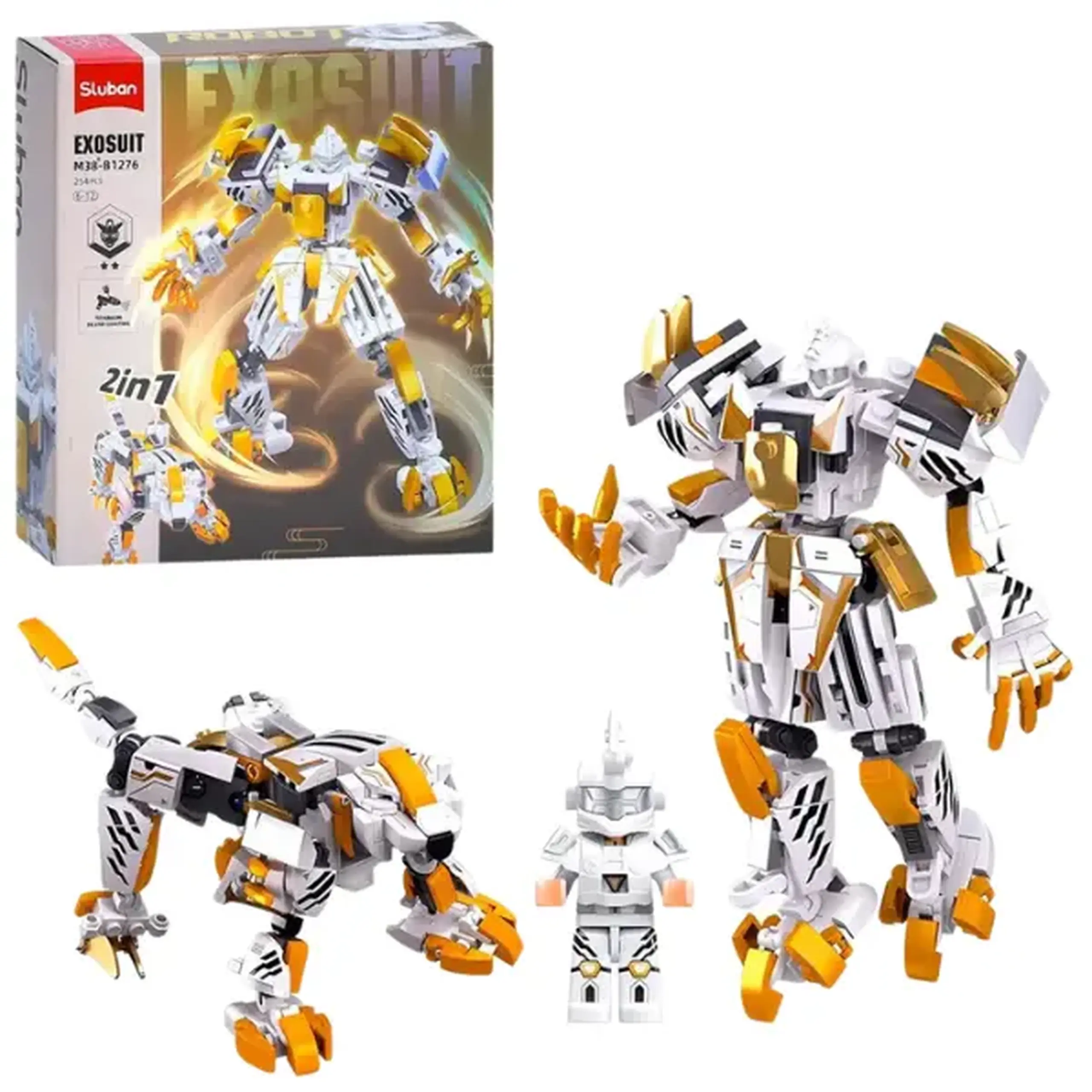 Set de construcție "Robot - Tigru 2 în 1", 254 elem.