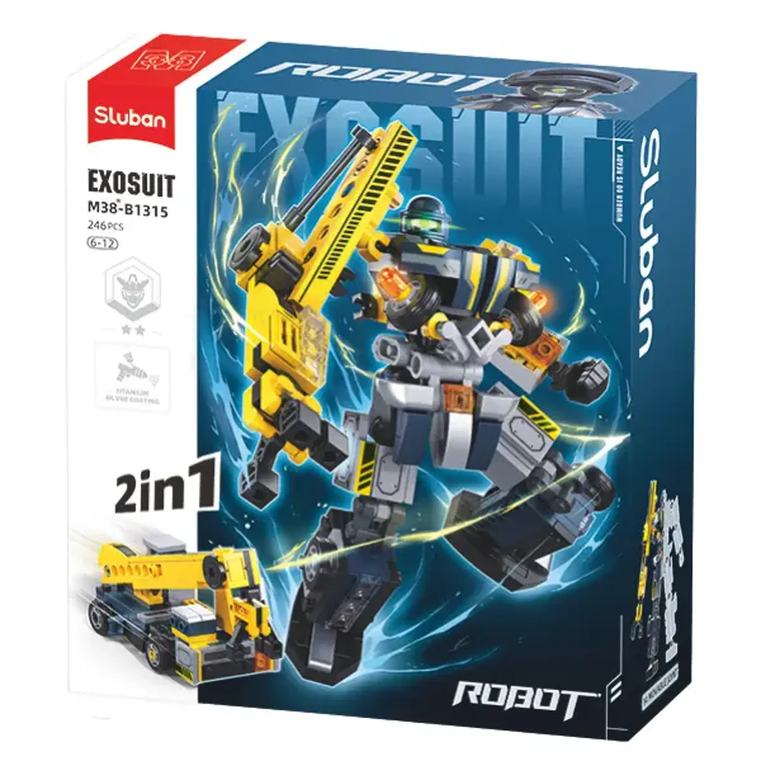 Set de construcție "Robot-macara 2 în 1", 246 elem.