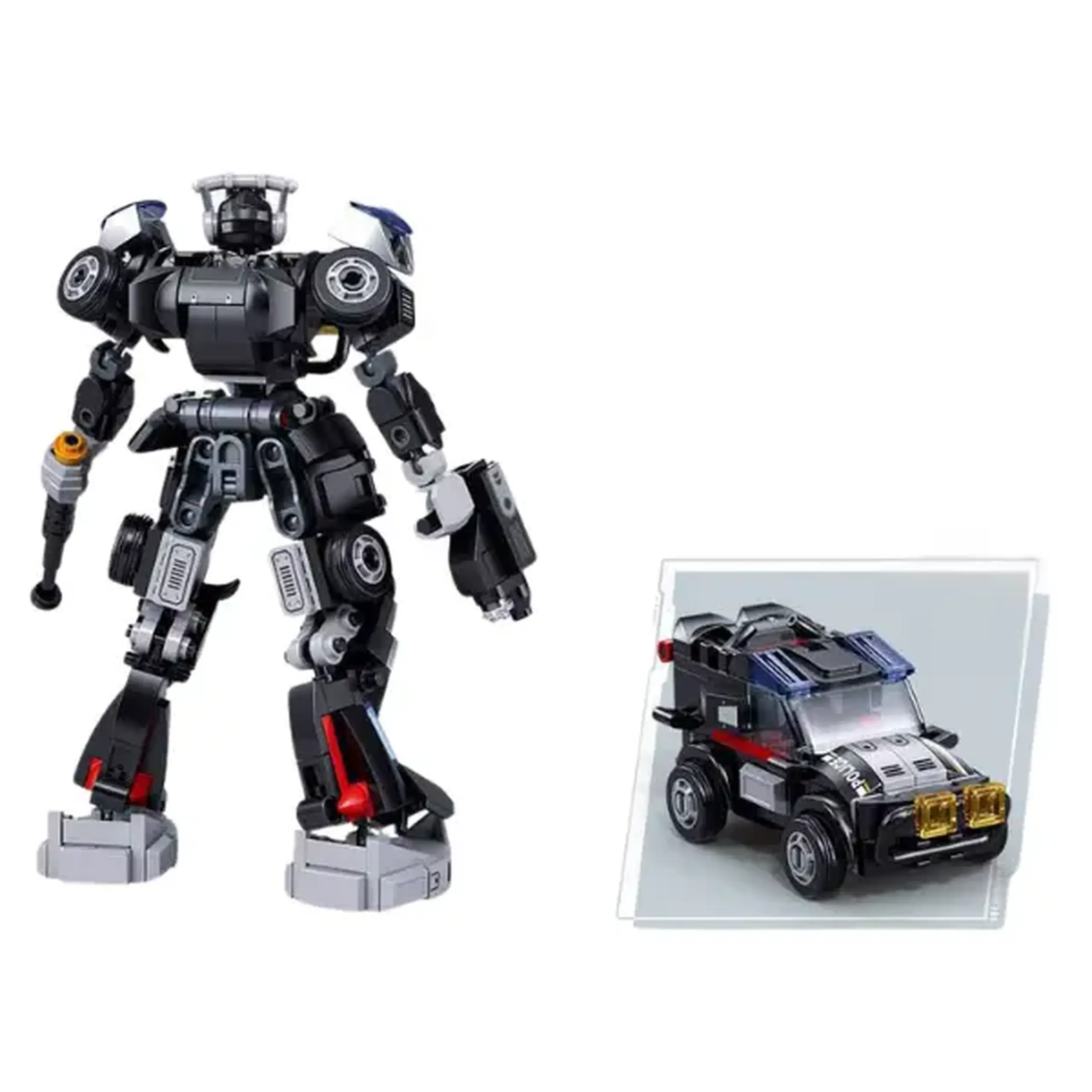 Set de construcție "Robot-mașină de poliție 2 în 1", 247 elem.