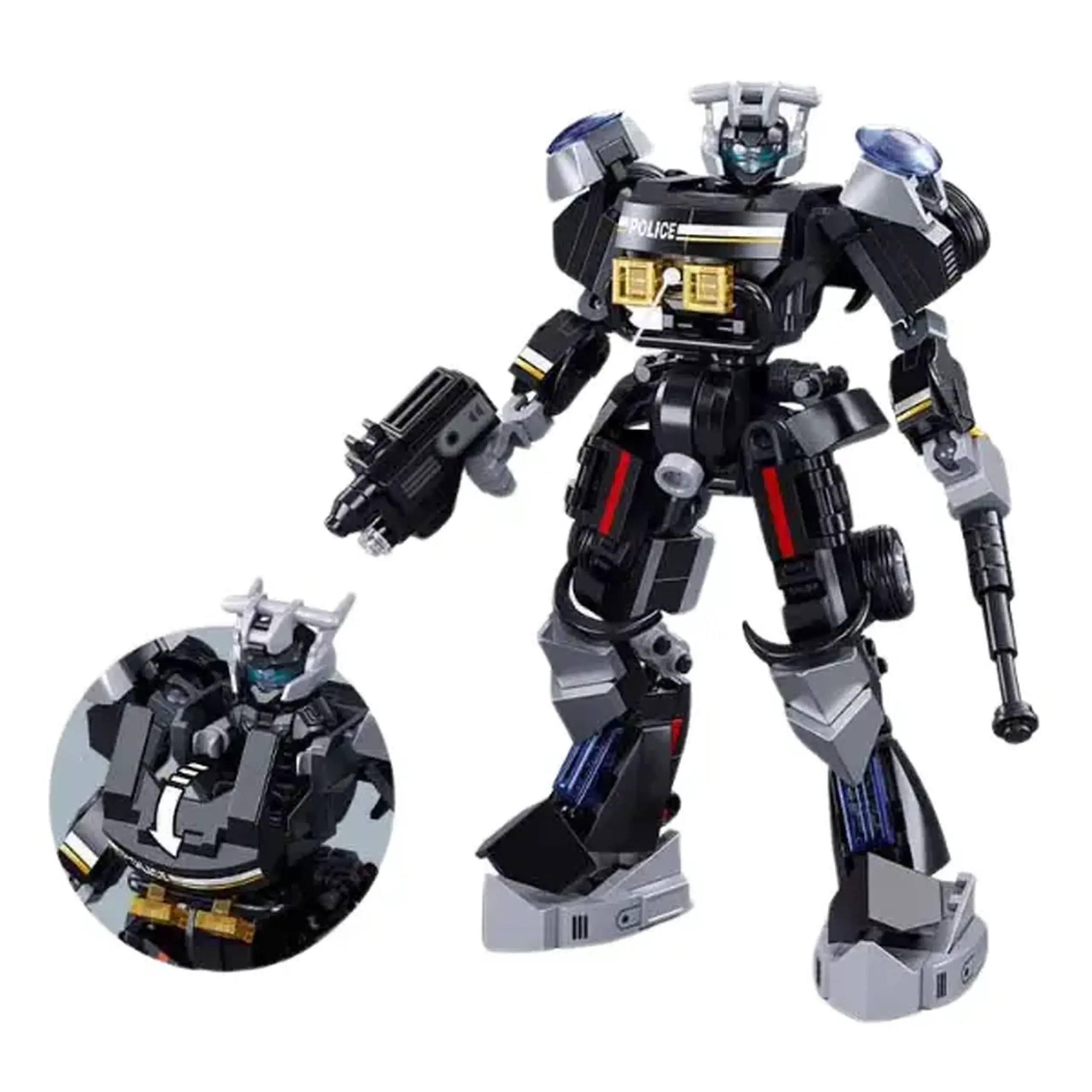Set de construcție "Robot-mașină de poliție 2 în 1", 247 elem.