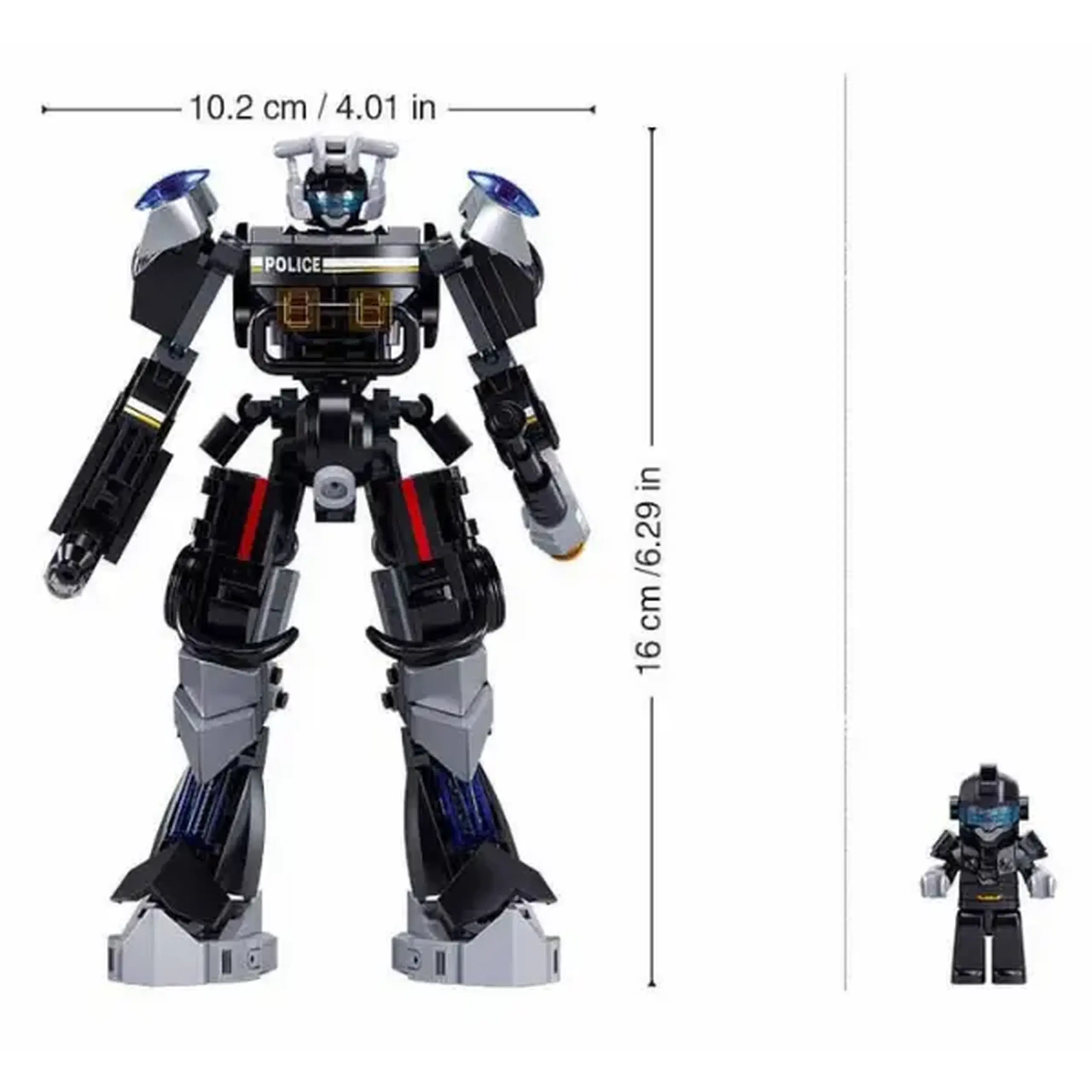 Set de construcție "Robot-mașină de poliție 2 în 1", 247 elem.