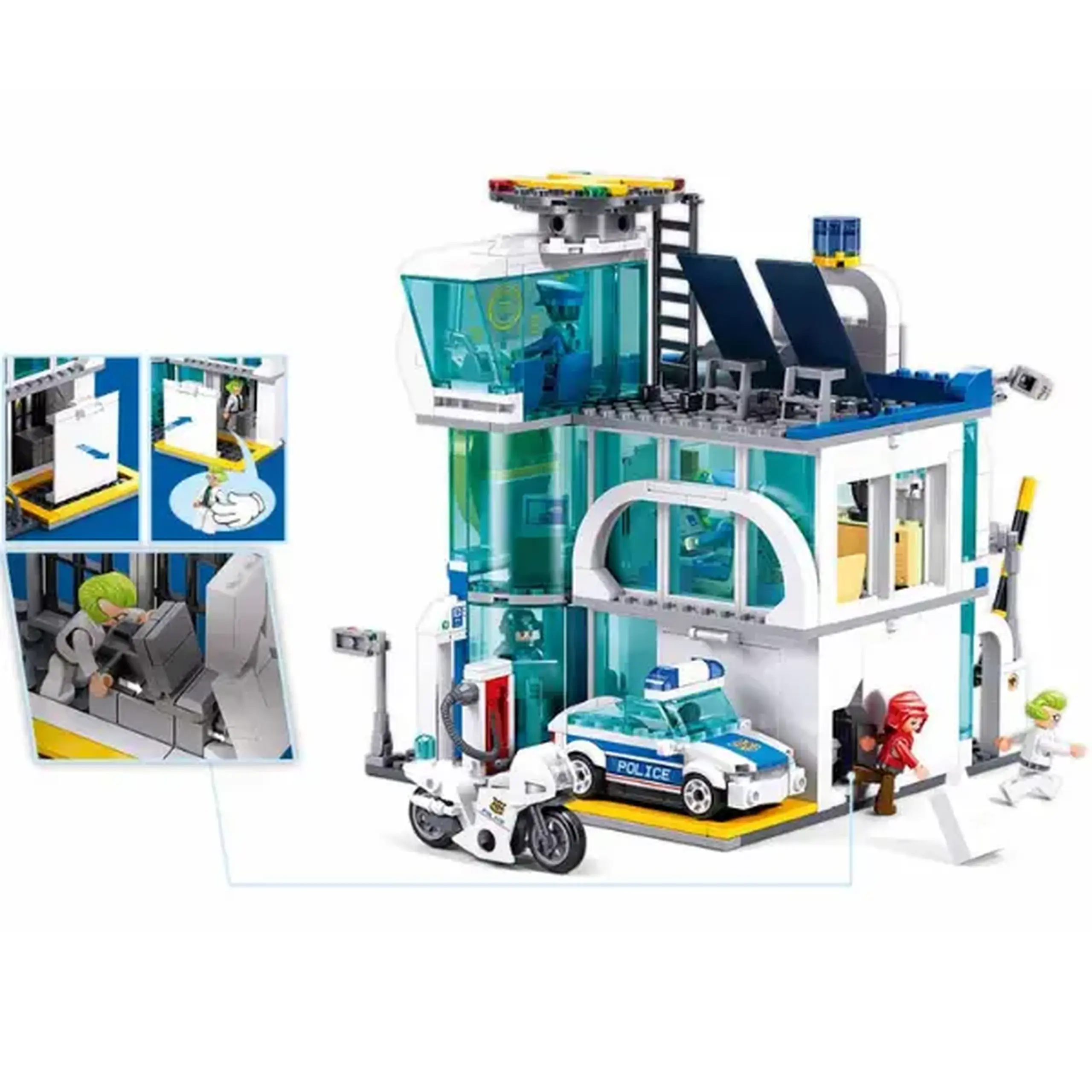 Set de construcție ”Departamentul de poliție din oraș", 686 elem.