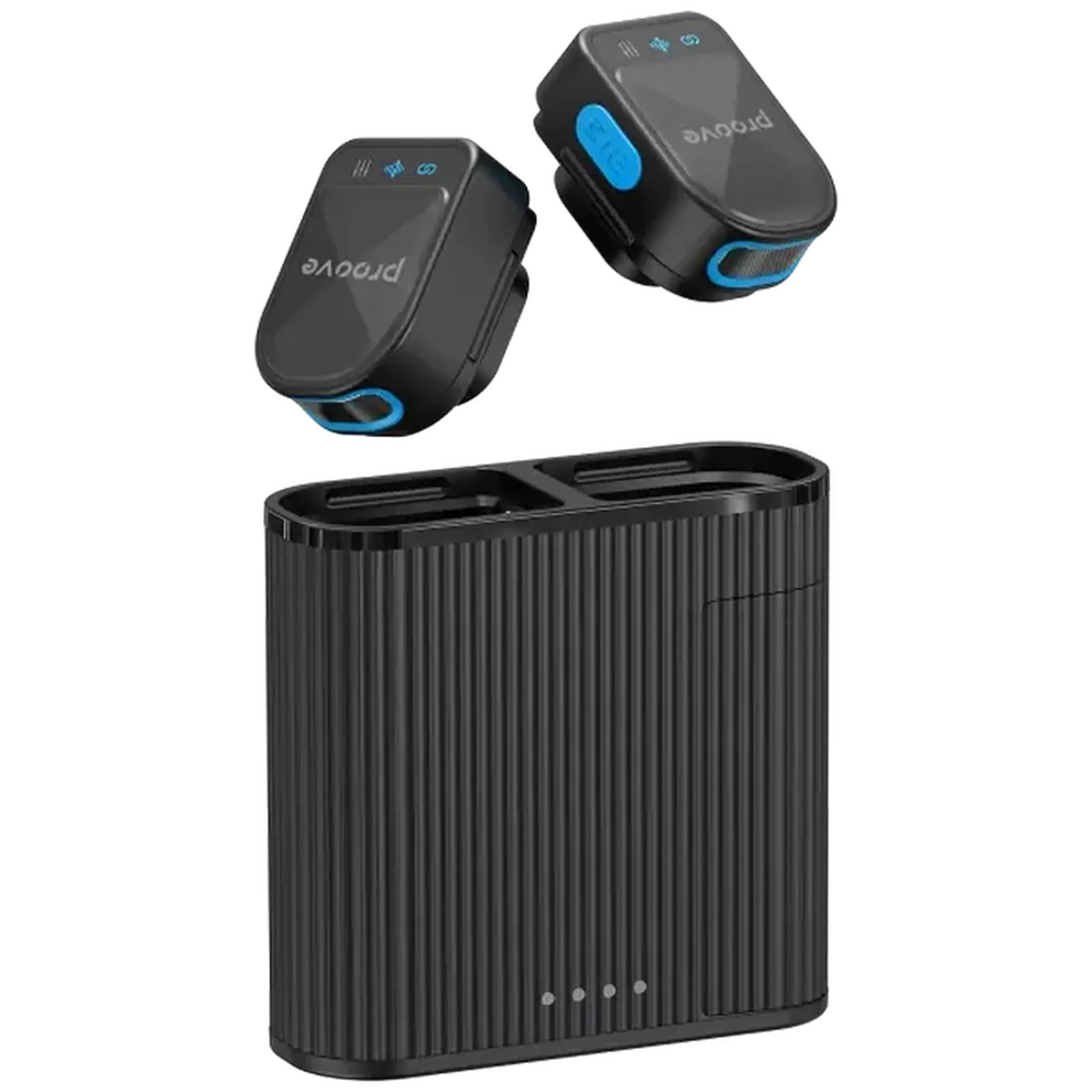 Microfon portabil pentru înregistrare vocală Proove DualCast, Fără fir, Negru