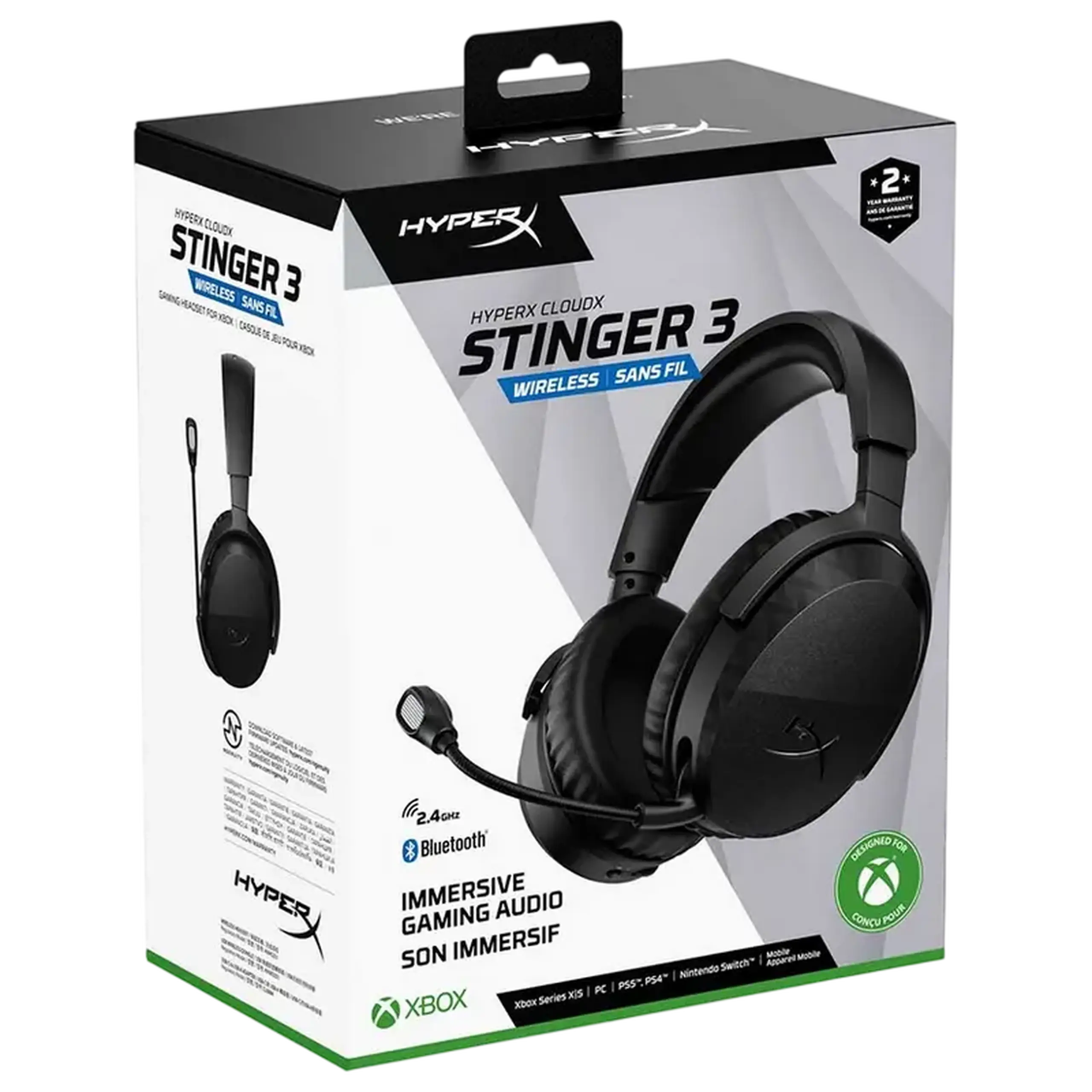 Gaming Headset HyperX Cloud Stinger 3 Wireless Xbox Black