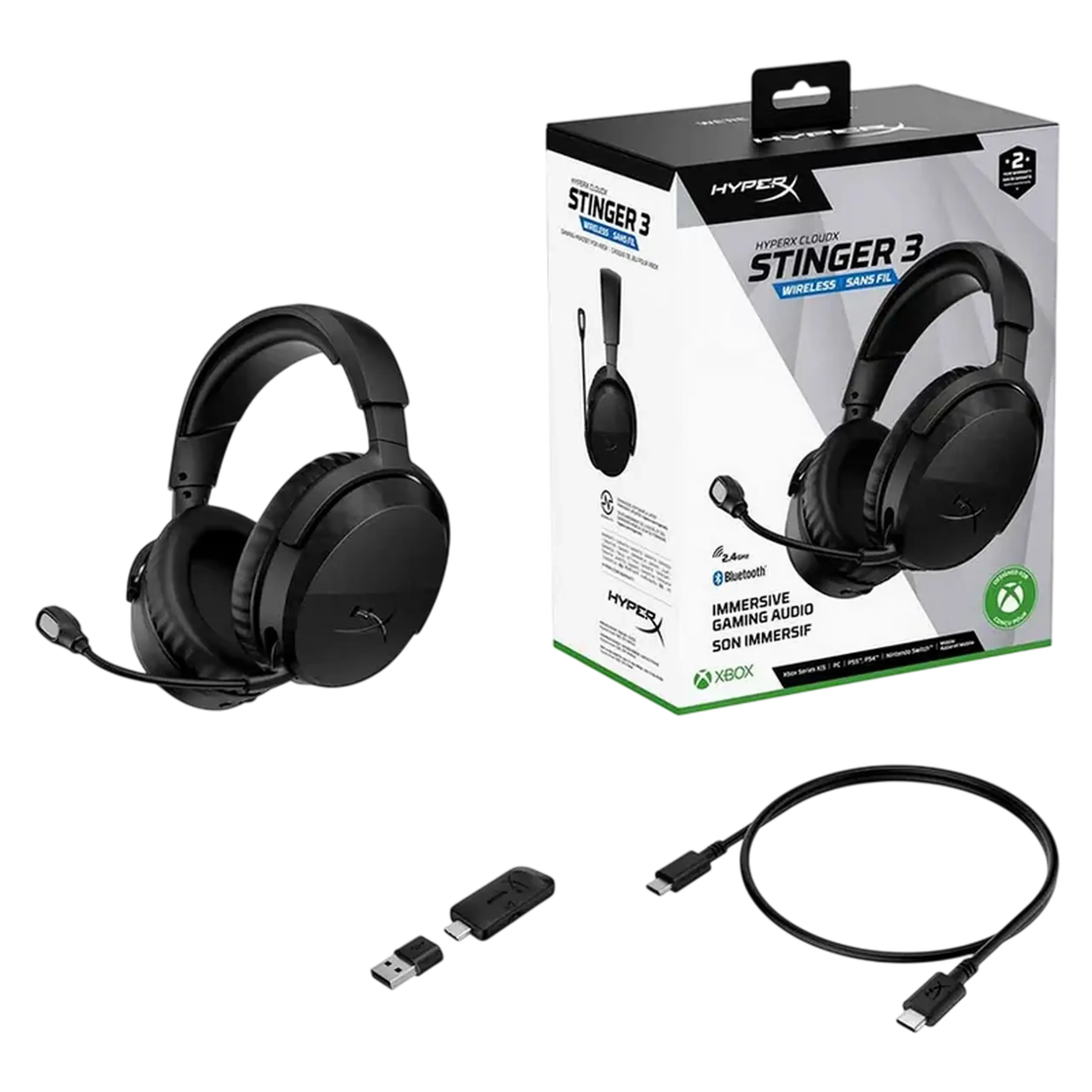 Gaming Headset HyperX Cloud Stinger 3 Wireless Xbox Black