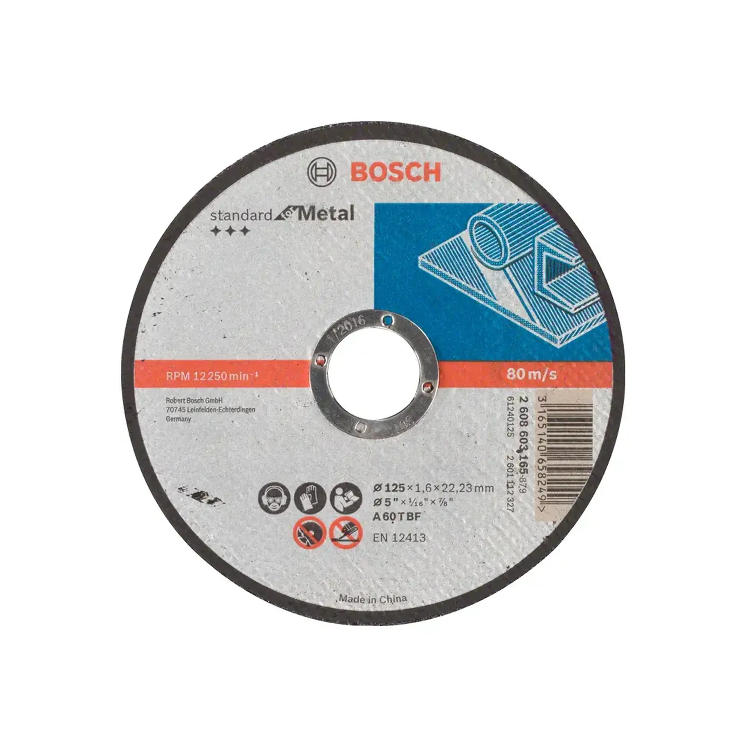 Disc de tăiat pentru inox 125 * 22.23 mm Bosch