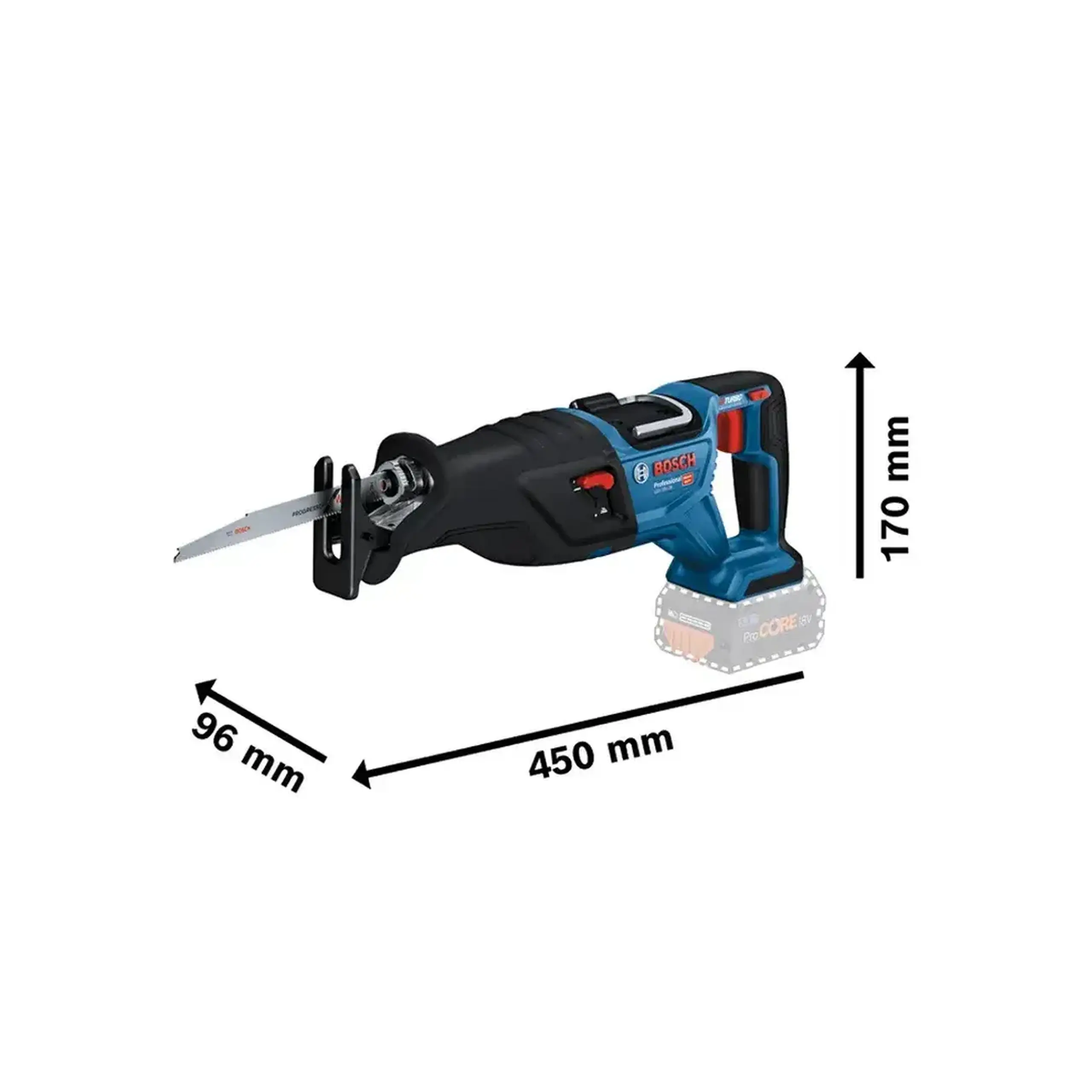 Fierăstrău cu sabie pe acumulator (fără acumulator) GSA 18V-28 18 V Bosch