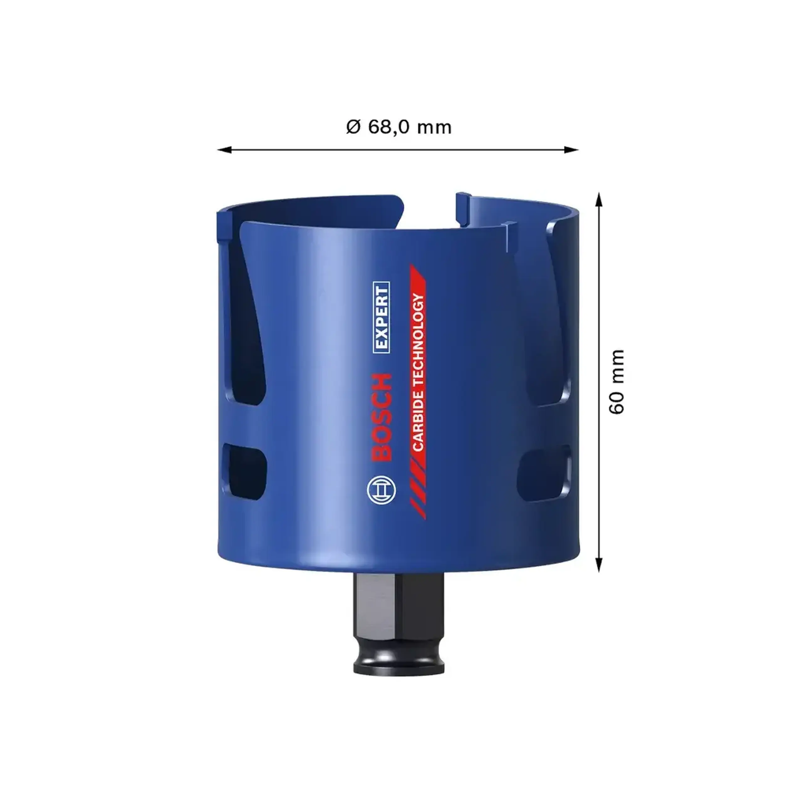 Carotă universală 68 mm Hexagonal Bosch