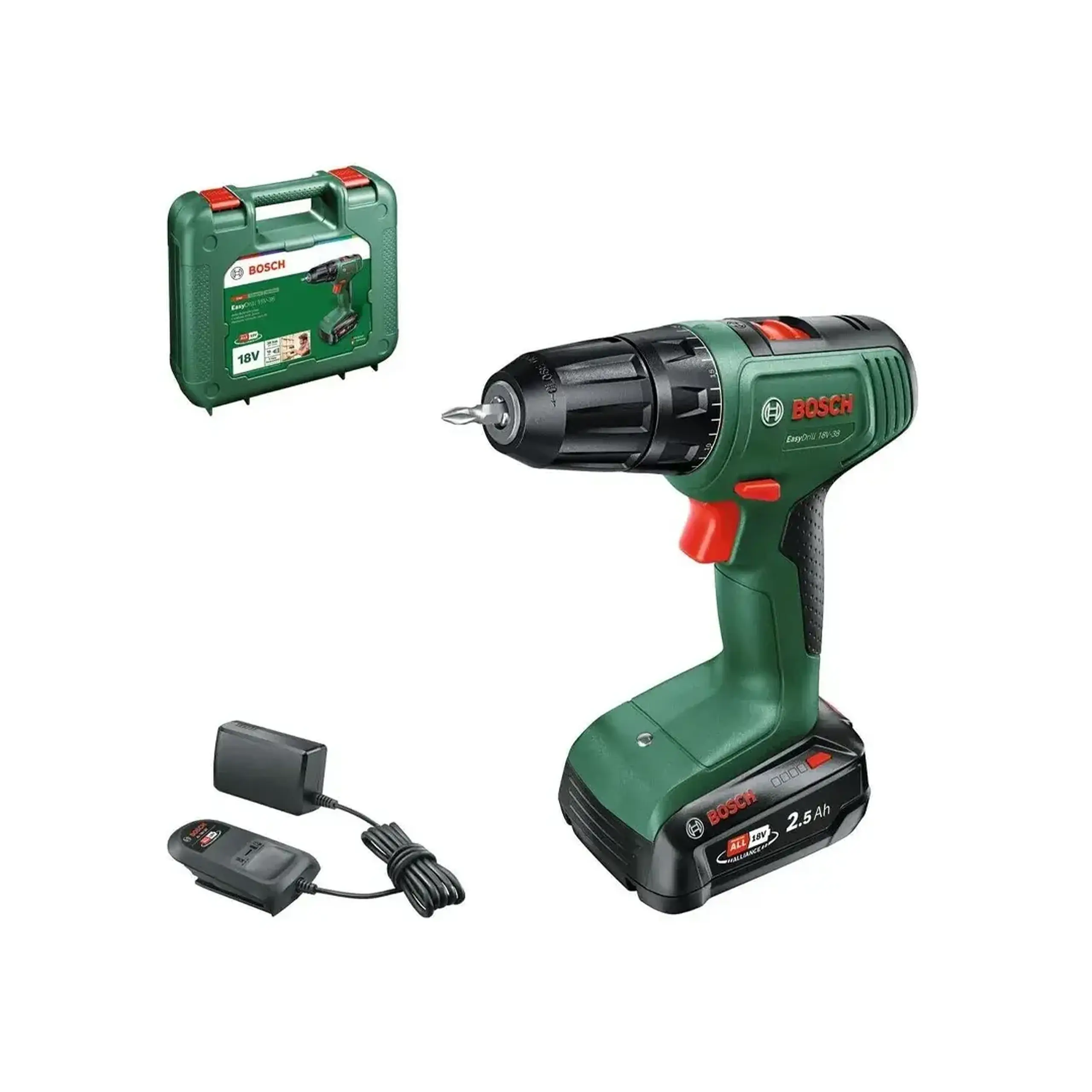Mașină de găurit/înșurubat pe acumulator EasyDrill 18V-3 38 Nm 2.5 Ah (Li-ion) 18 V Bosch