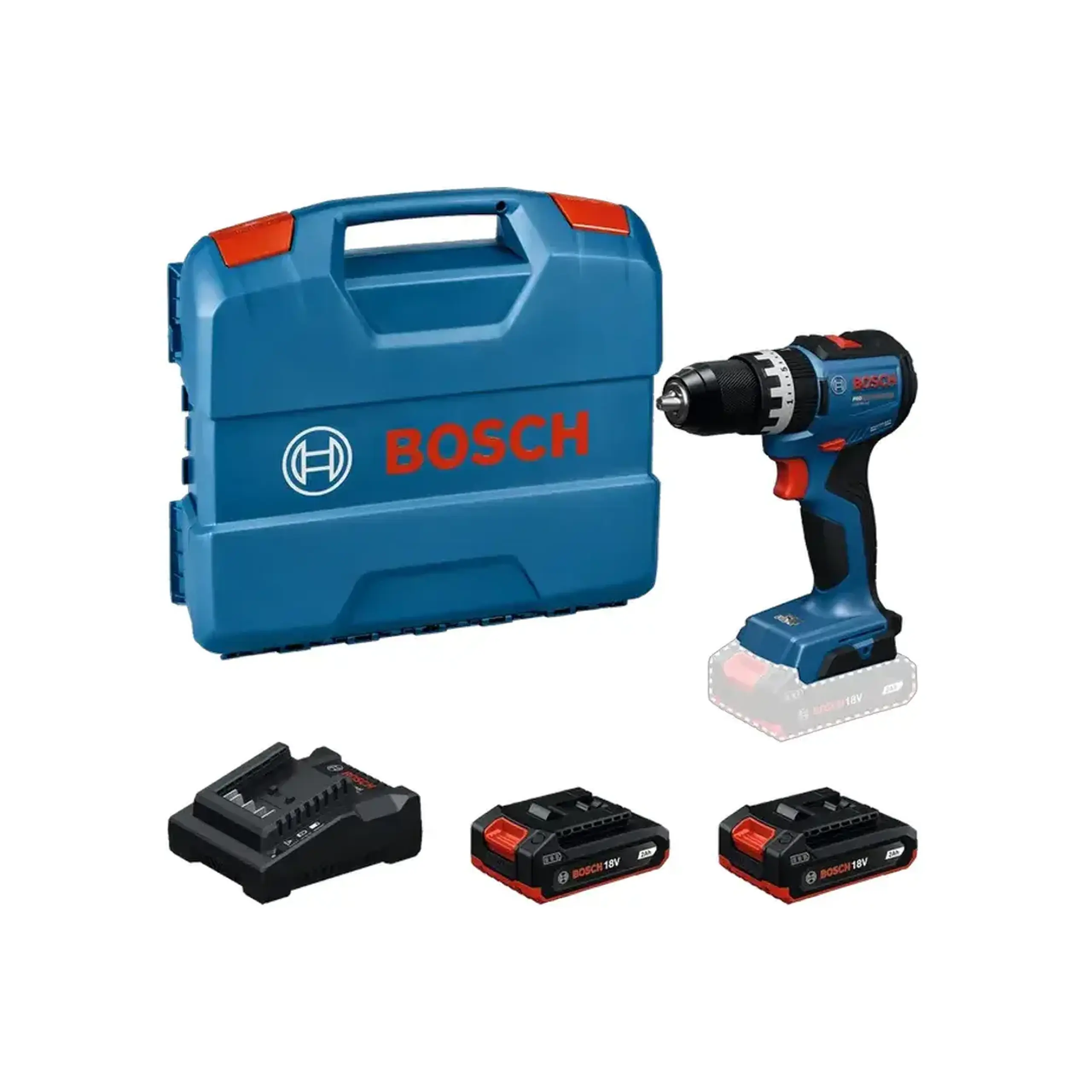 Mașină de găurit/înșurubat pe acumulator GSB18V-52 70 Nm 2 x 2.0 Ah (Li-ion) 18 V 500 - 1900 rot/min Bosch