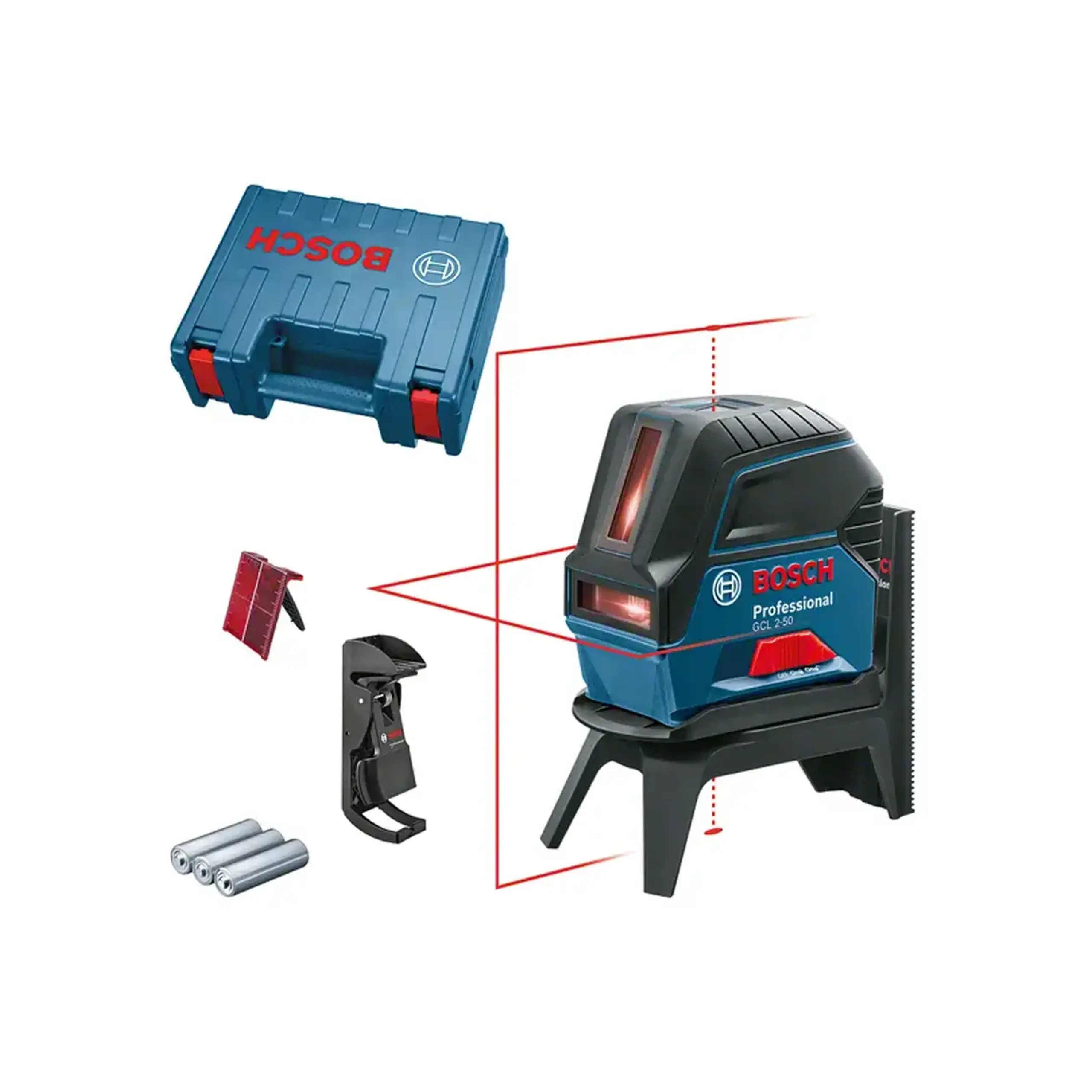 Nivelă cu laser GCL 2-50 Roșu 15/50 m 4.5 V IP54 Bosch