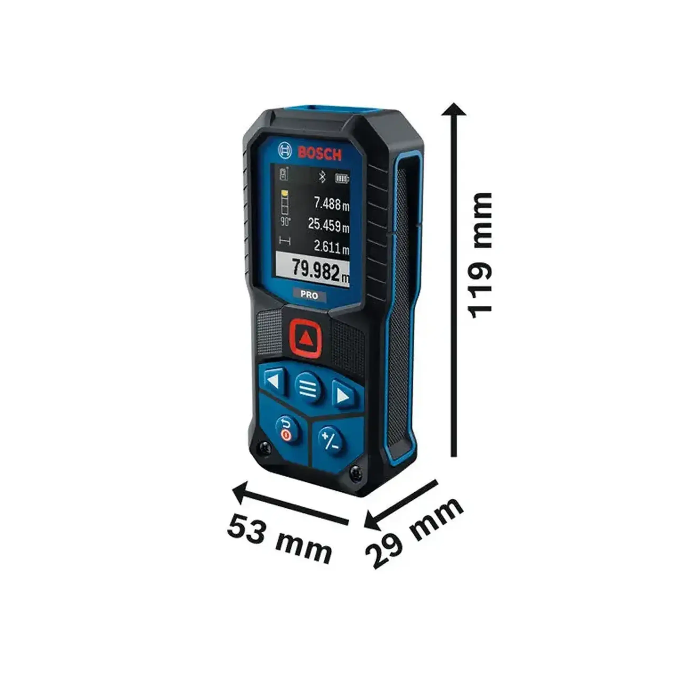 Telemetru cu laser GLM80-35C IP65 Roșu 0.05 - 80 m Bosch